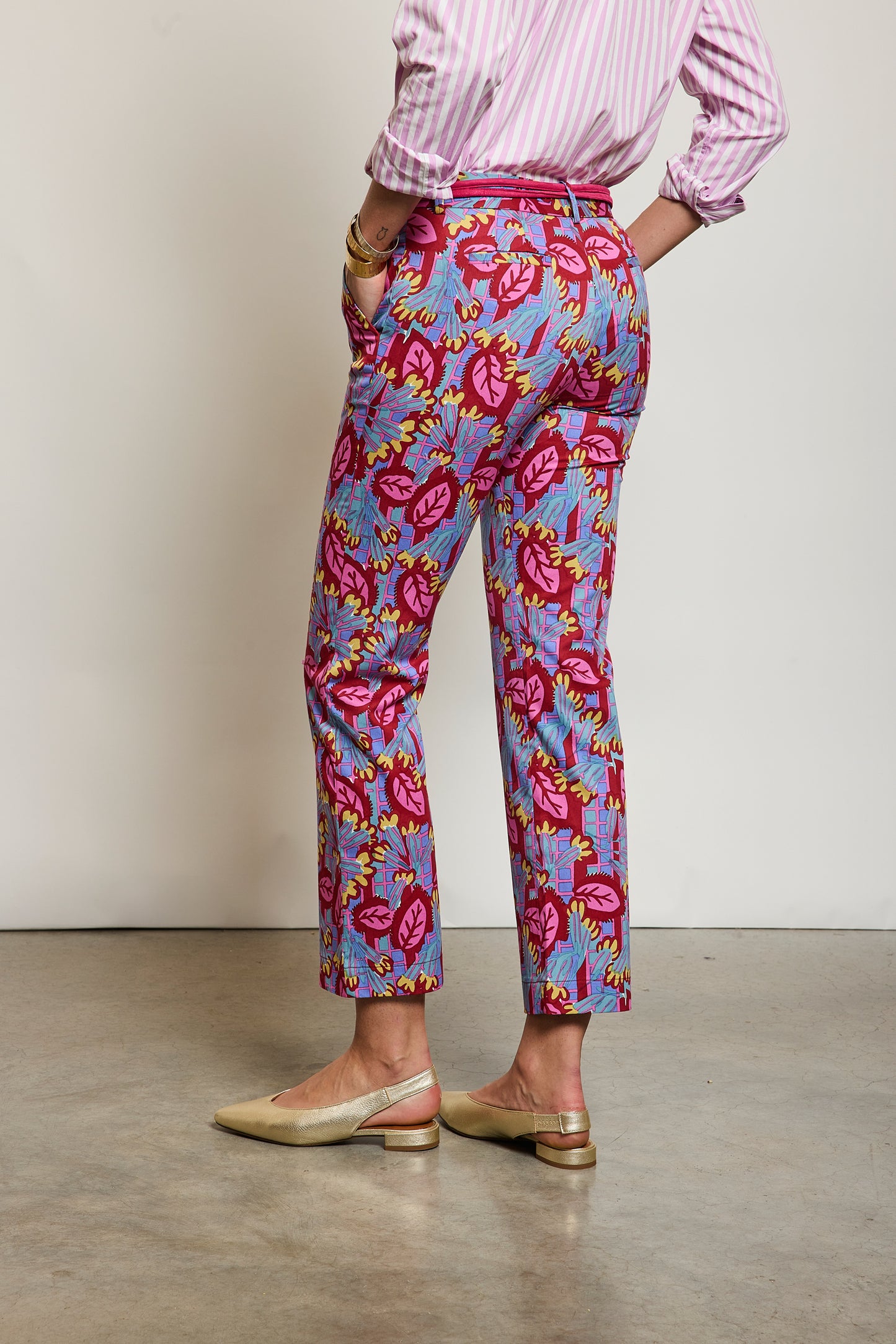 FLORAL PANTS PINK