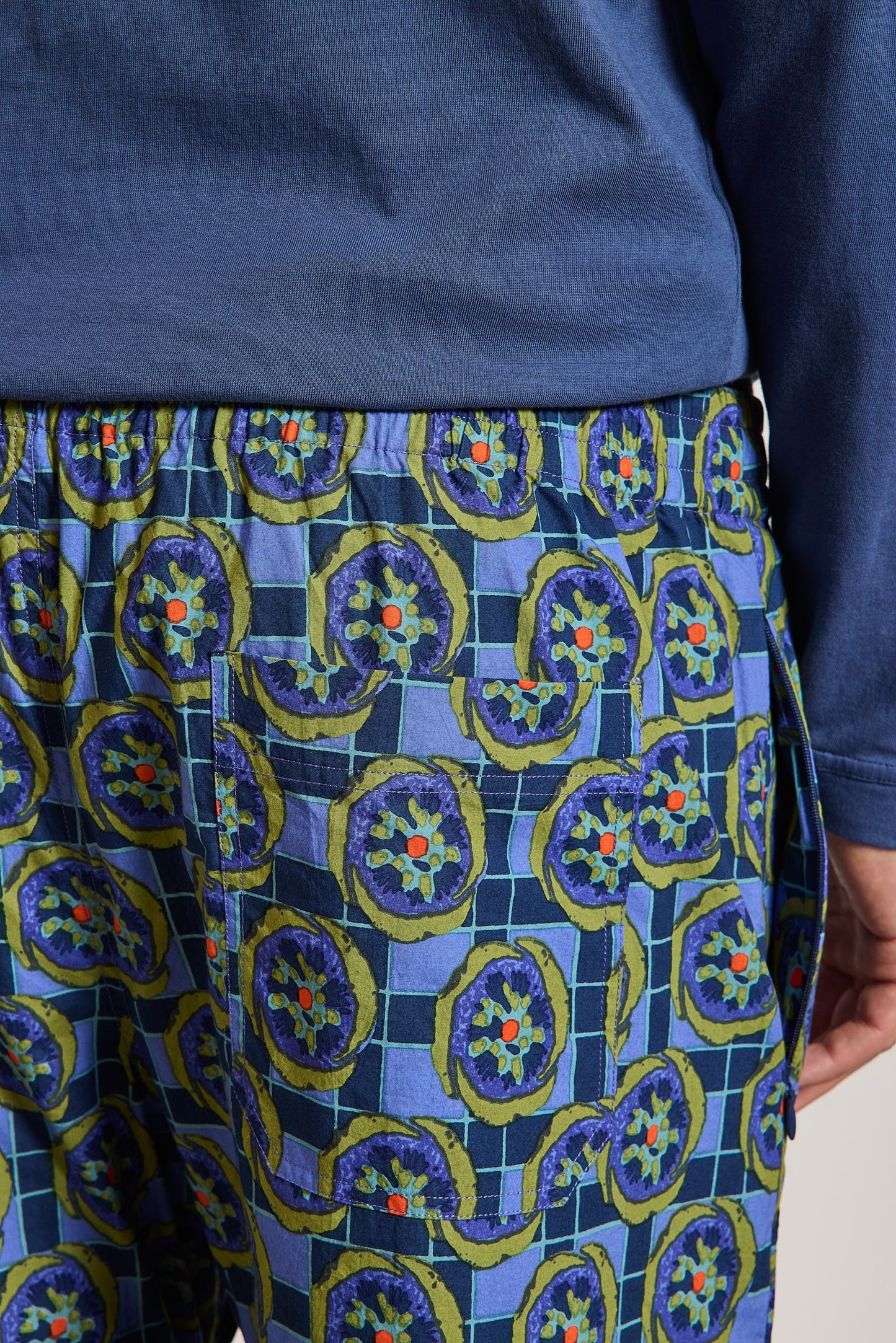 PANTALON IMPRIMÉ BLEU