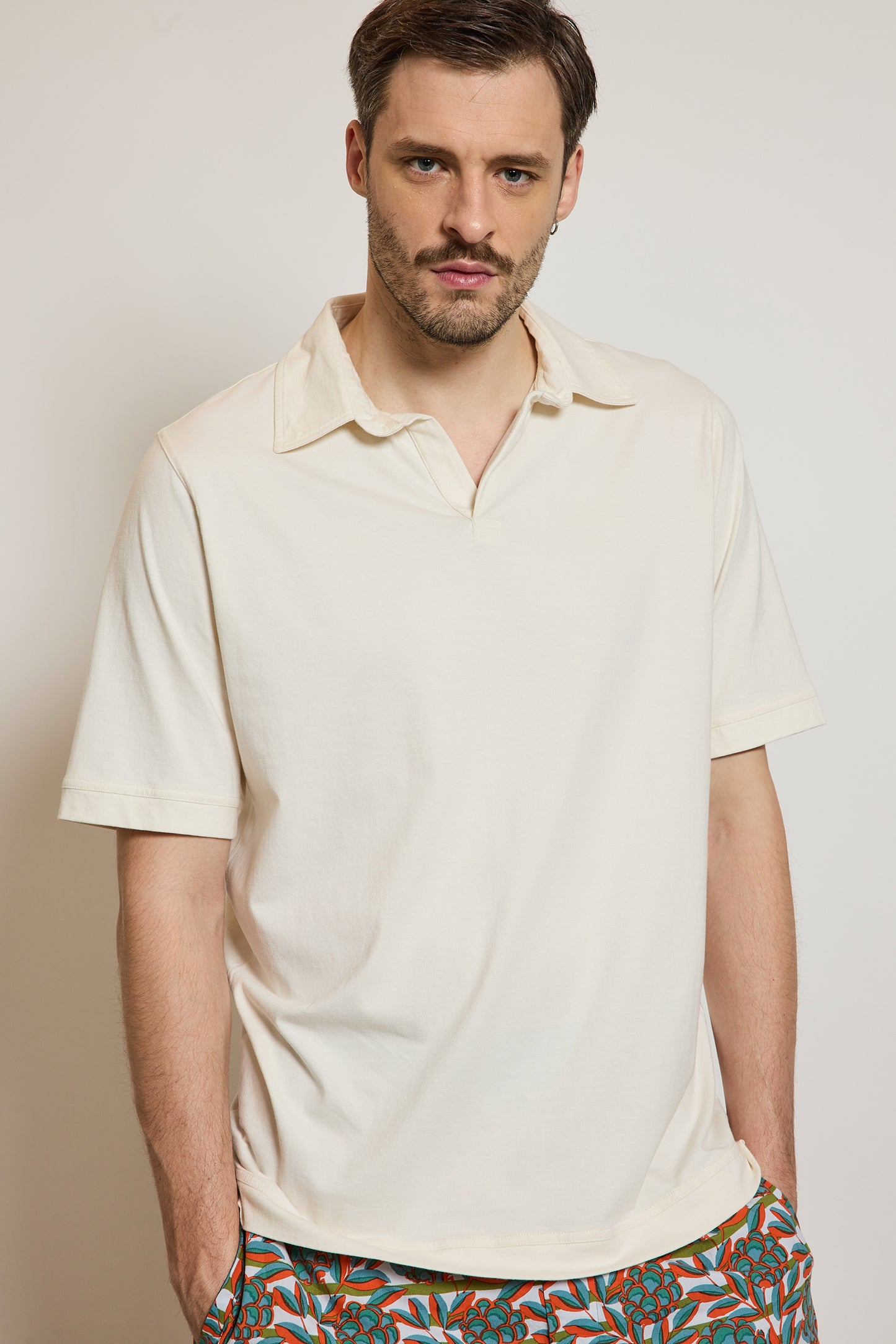 POLO MANCHES COURTES CRAIE