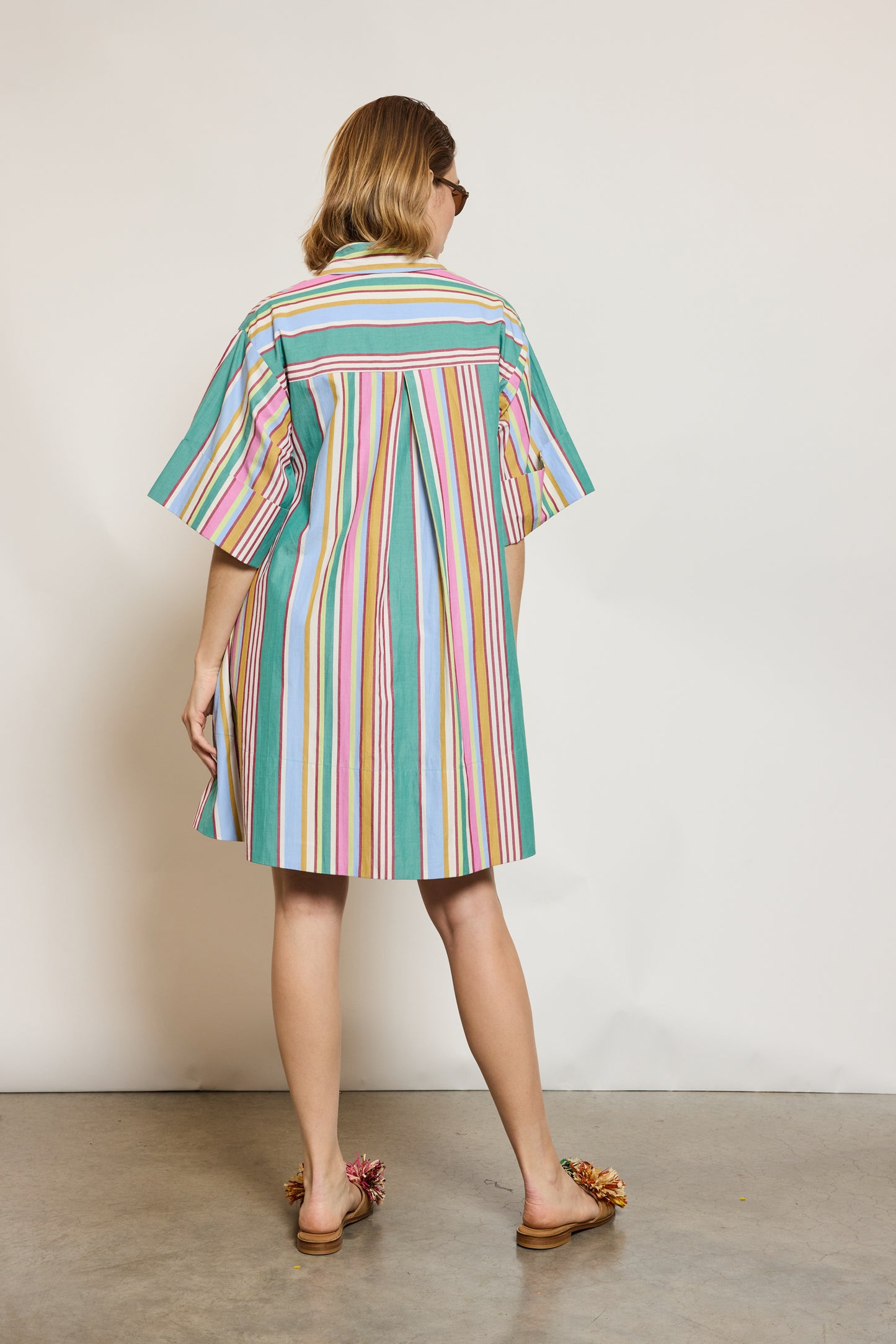 ROBE À RAYURES MULTICOLORE