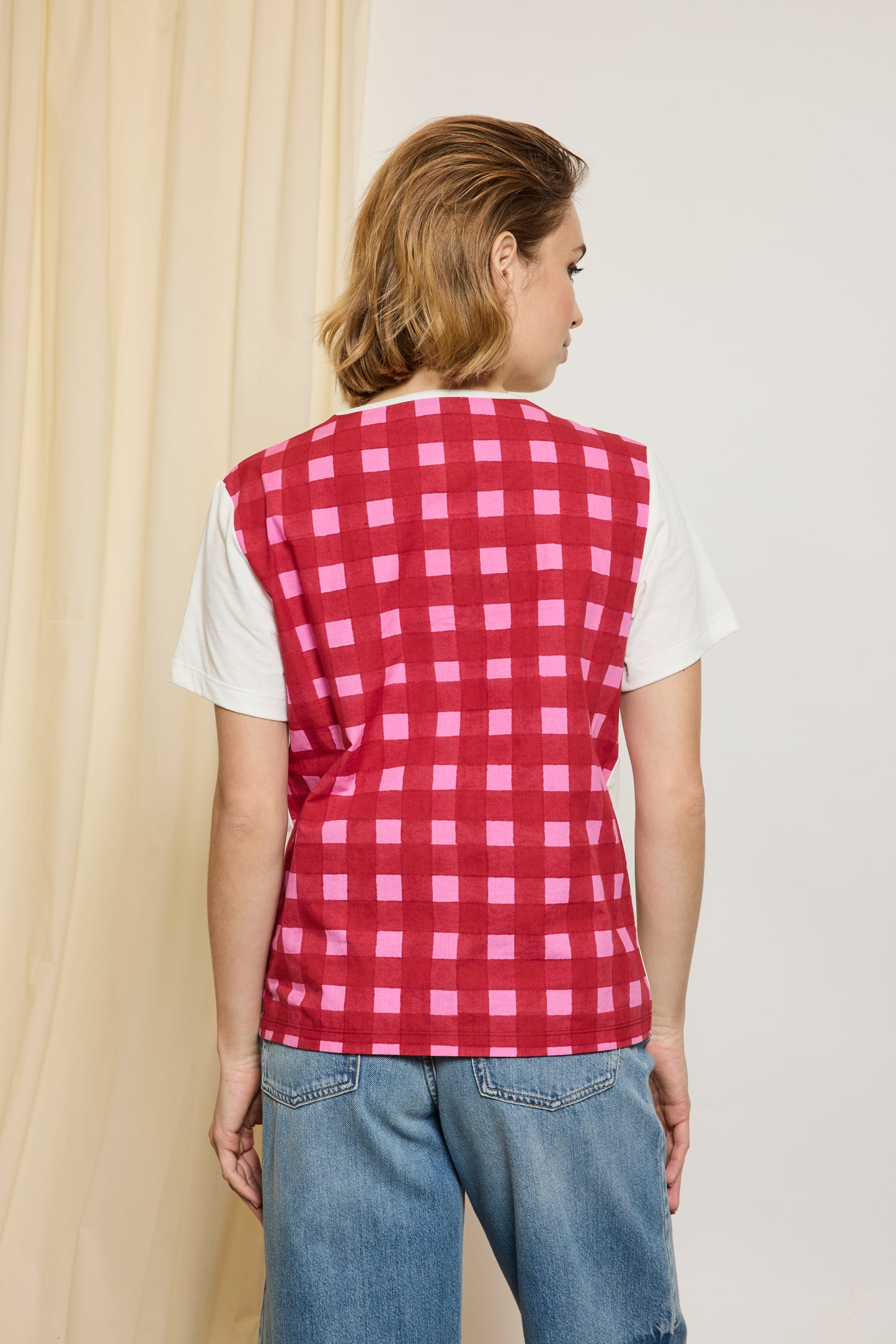 T-SHIRT PIXELS BLANC