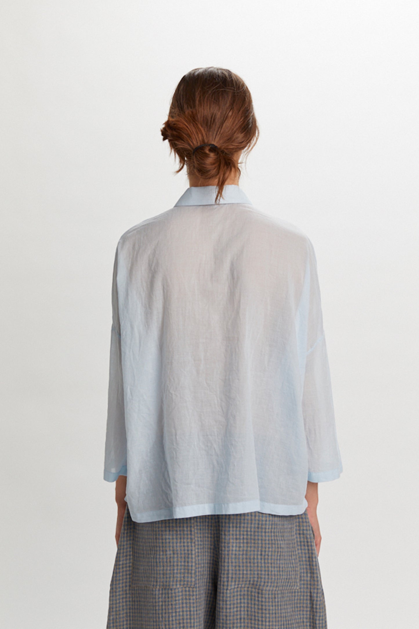 CHEMISE EN VOILE DE COTON CIEL