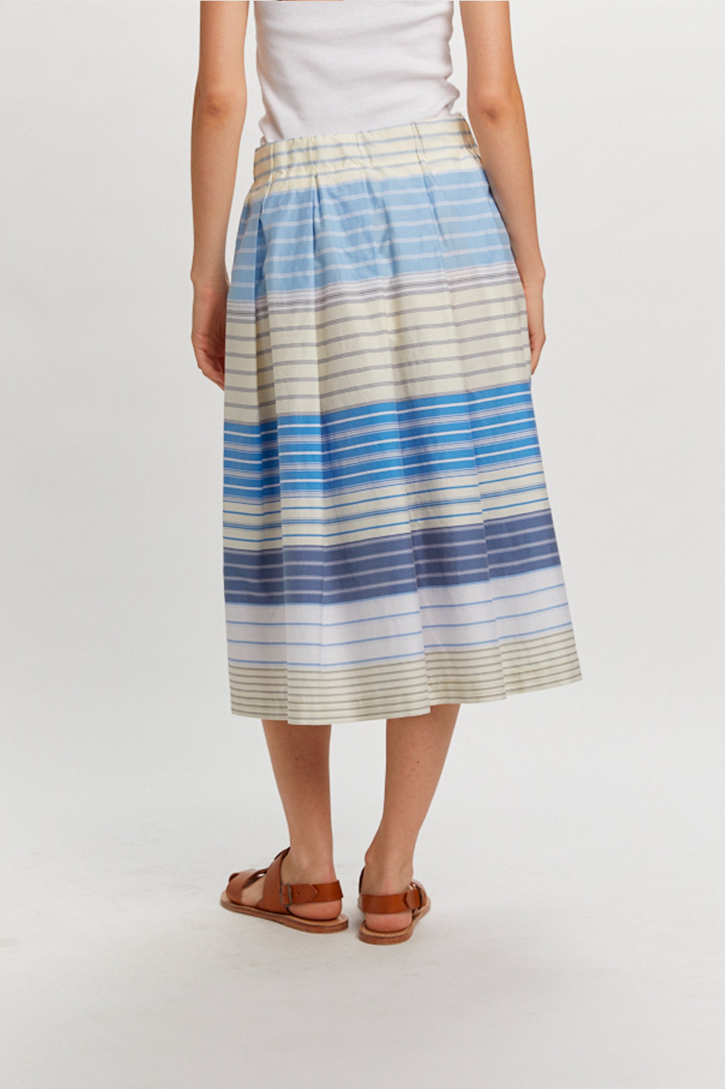 STRIPED SKIRT BLEU