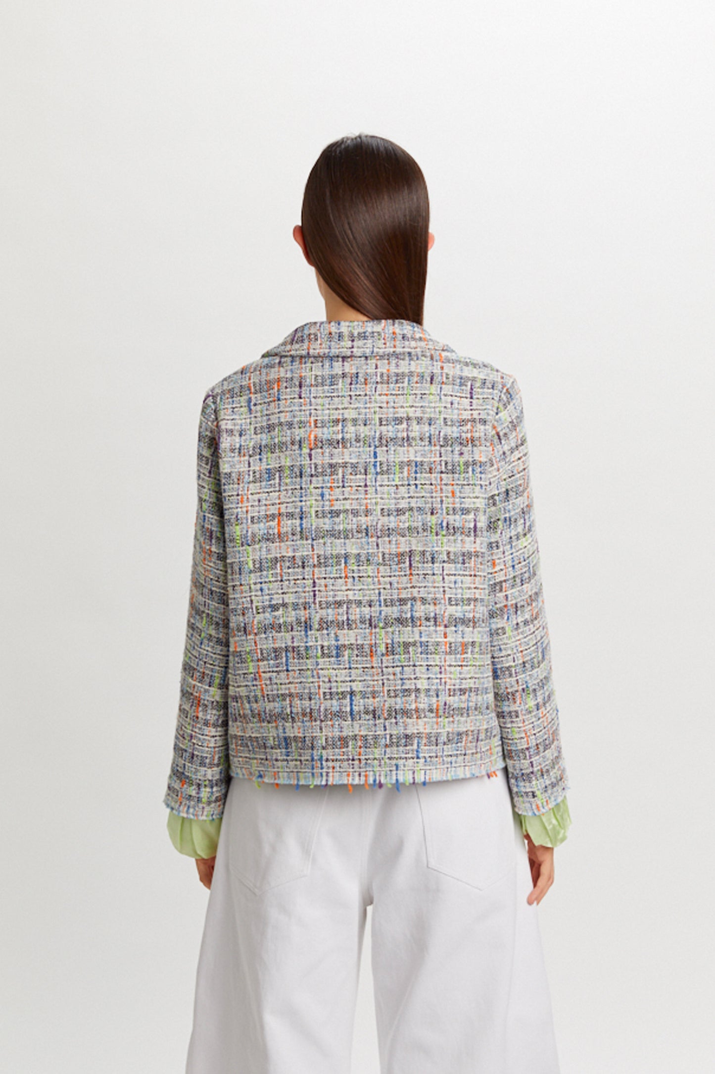 VESTE EN TWEED MULTICOLORE