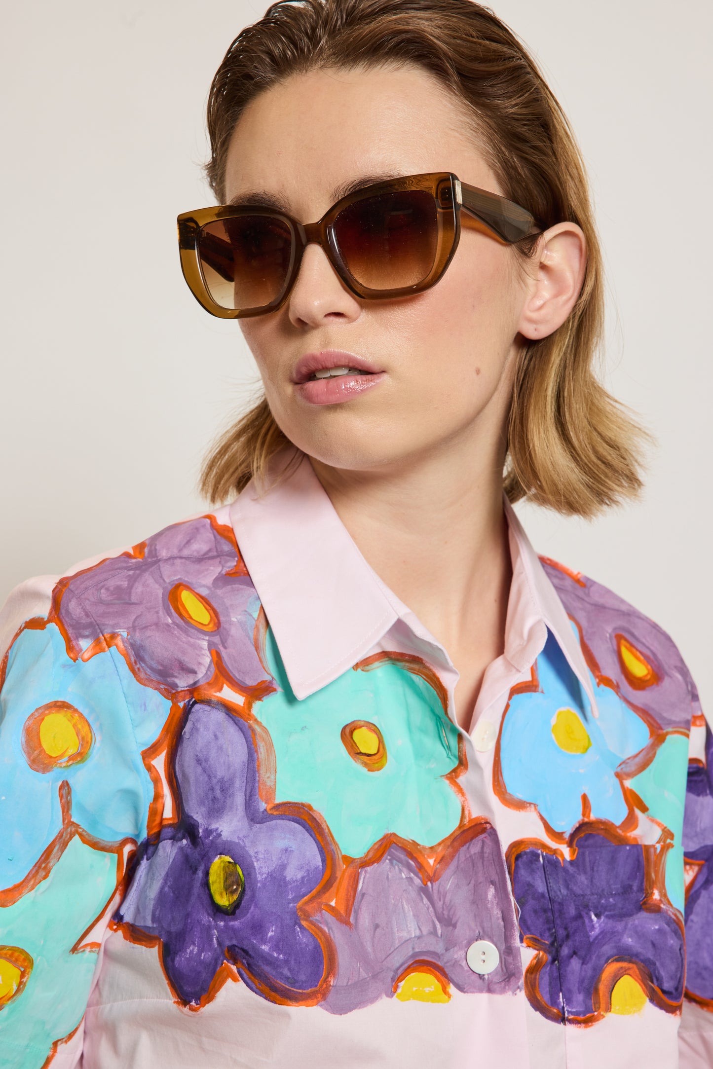 PAINTED SHORT SHIRT PINK