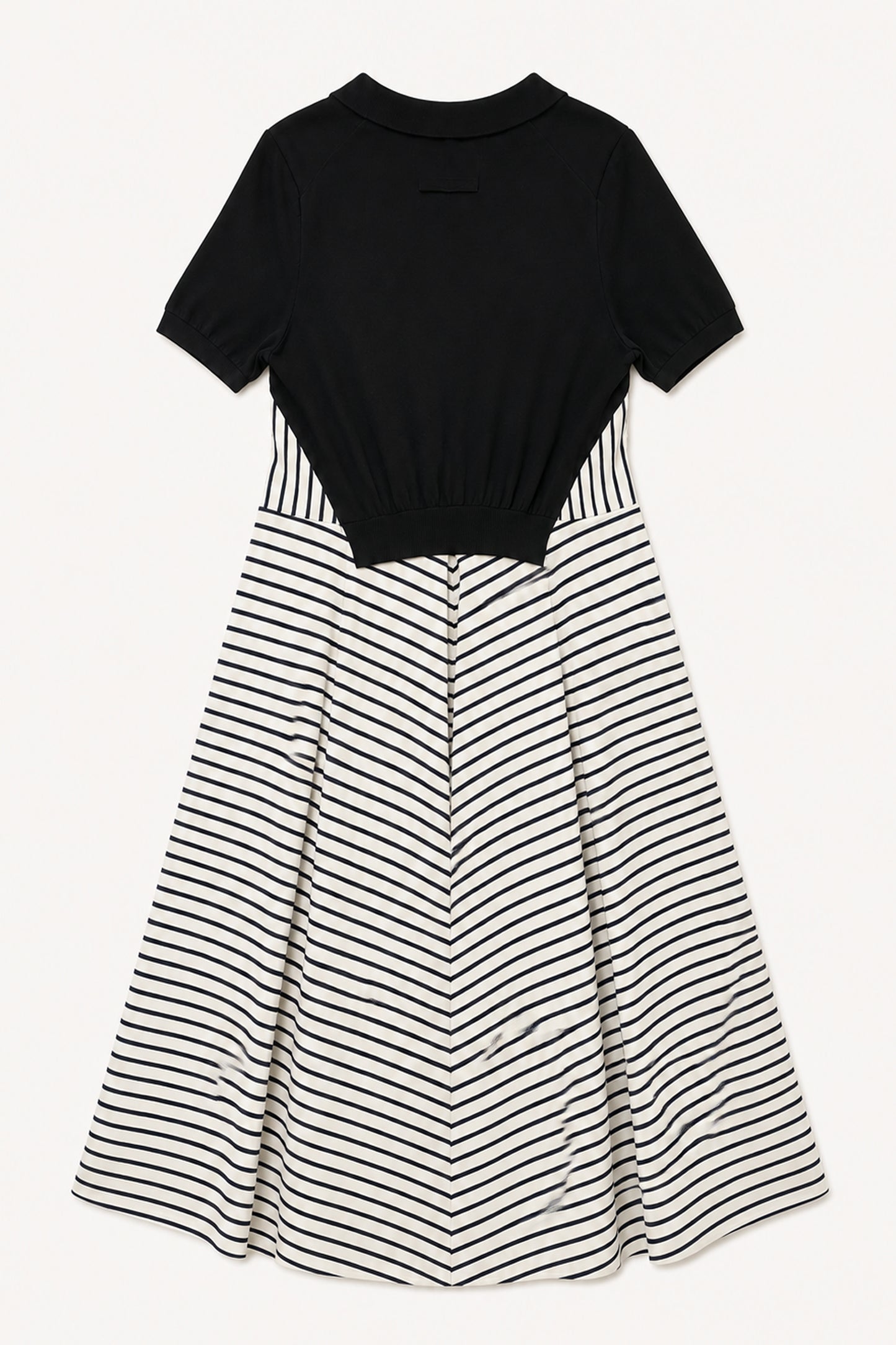 BI-MATERIAL DRESS NAVY