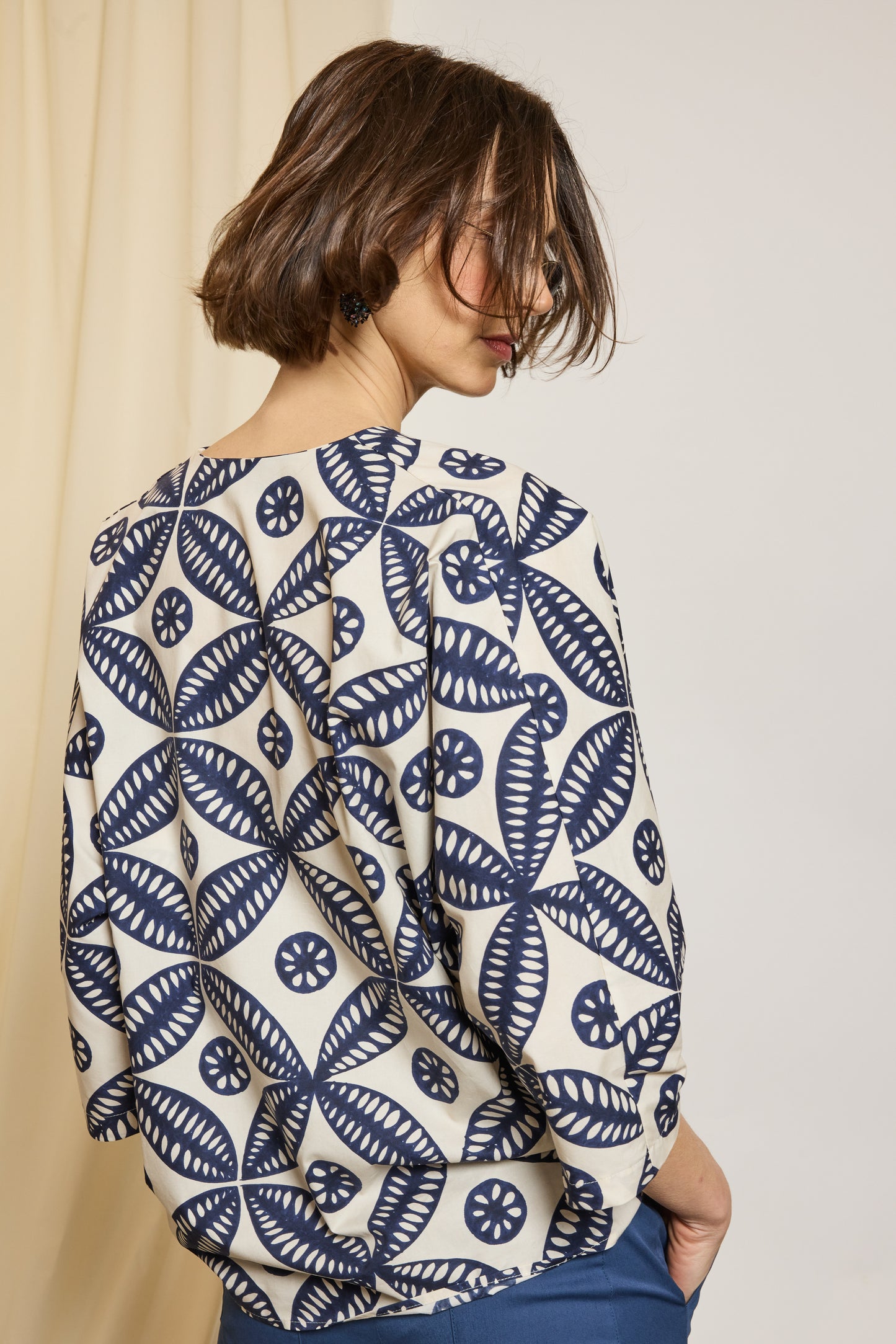 CHEMISE IMPRIMÉE BLEUE