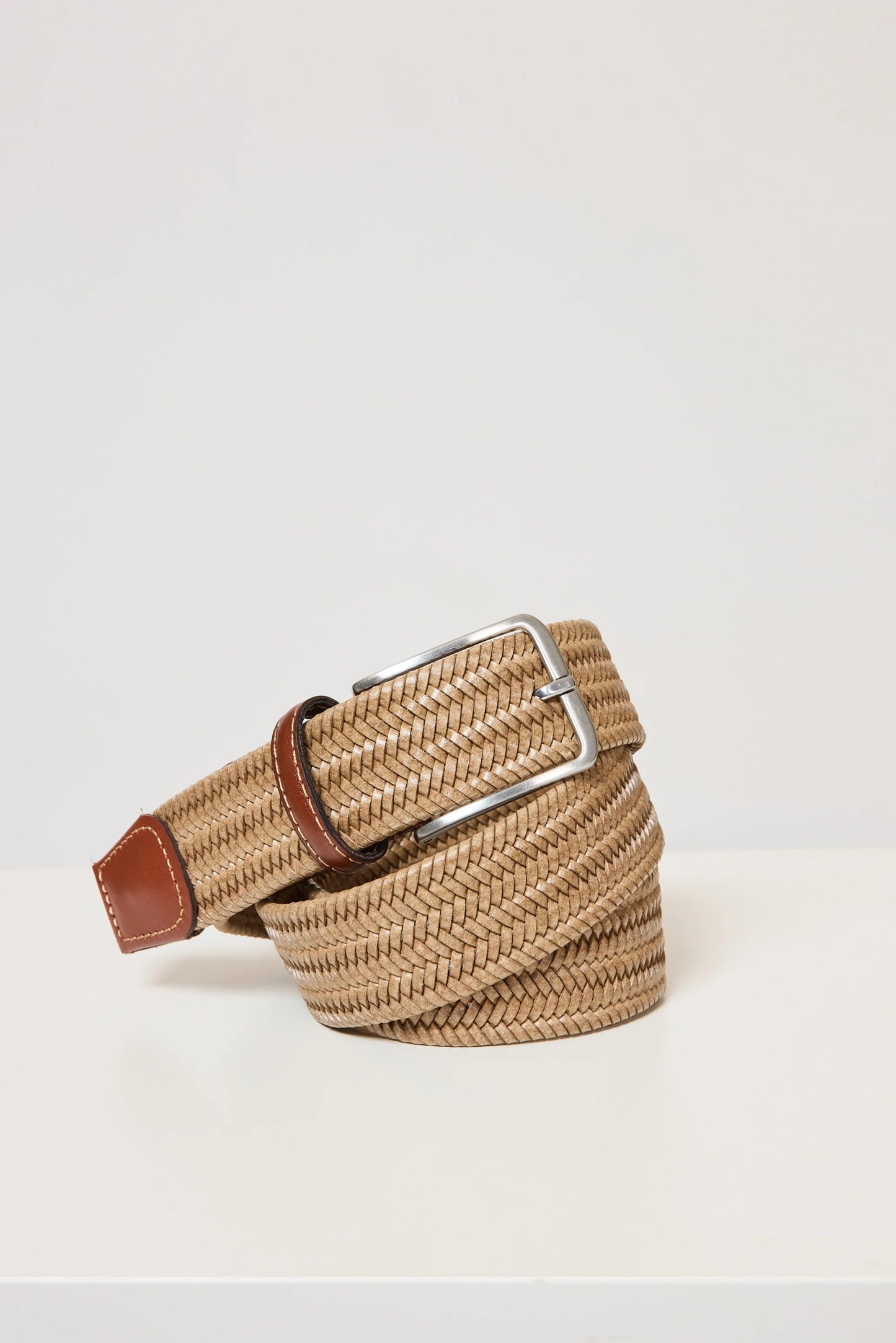 CEINTURE CUIR TRESSE CORDE