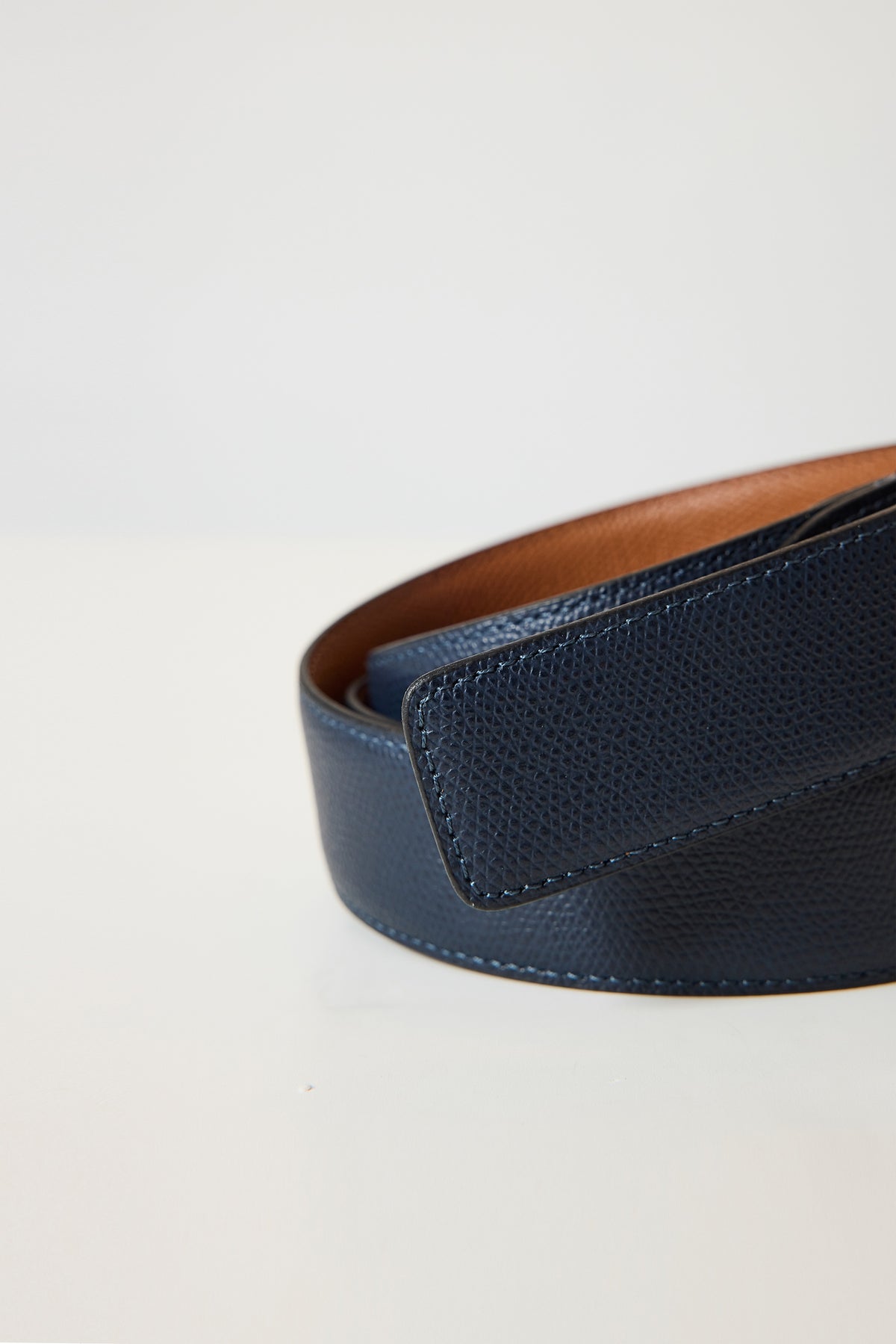 REVERSIBLE LEATHER BELT COGNAC