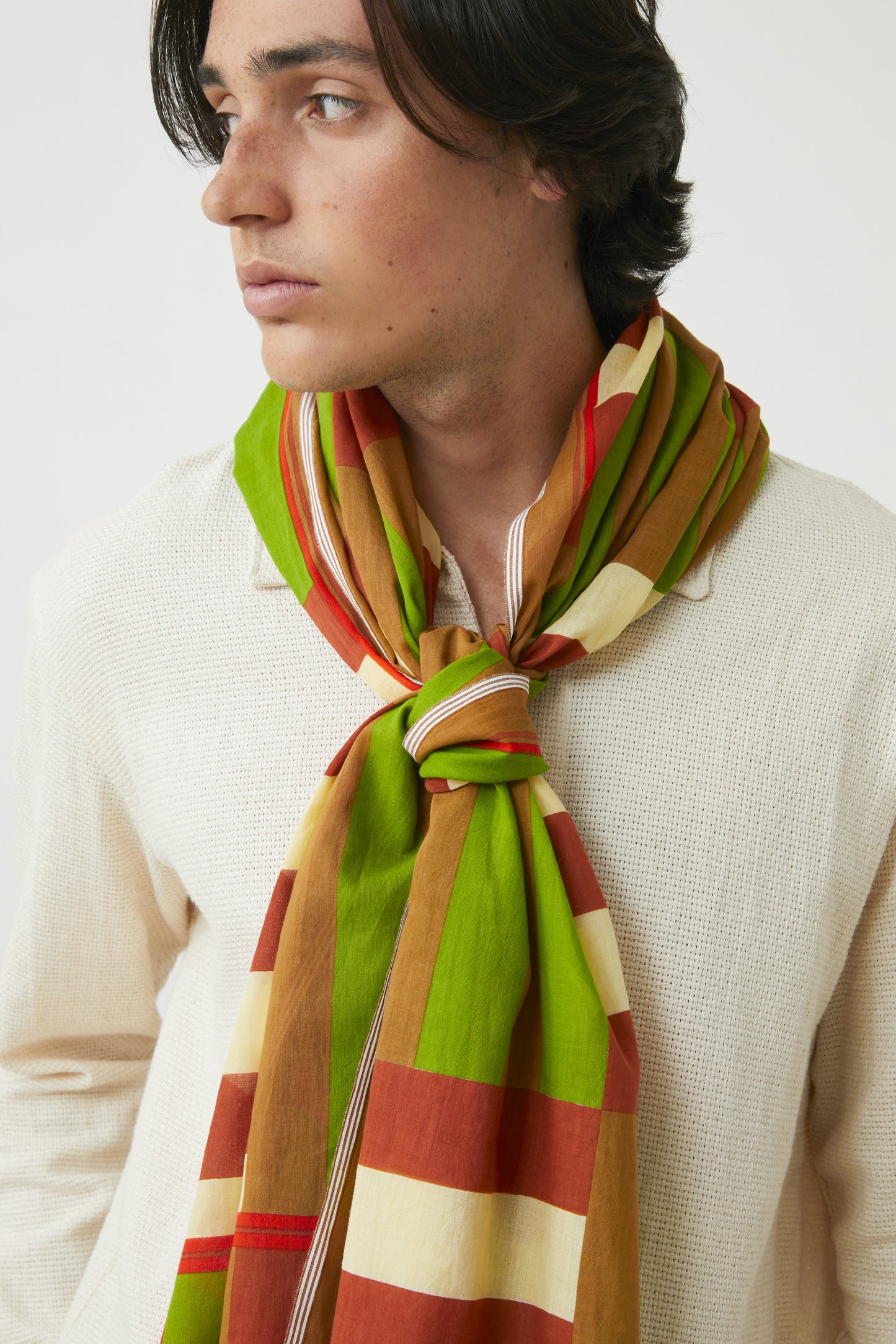 FOULARD EN COTON VERT