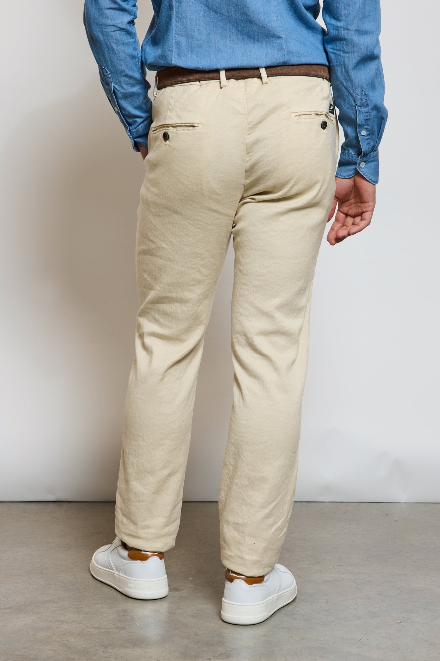 PANTALON EN LIN & COTON BEIGE