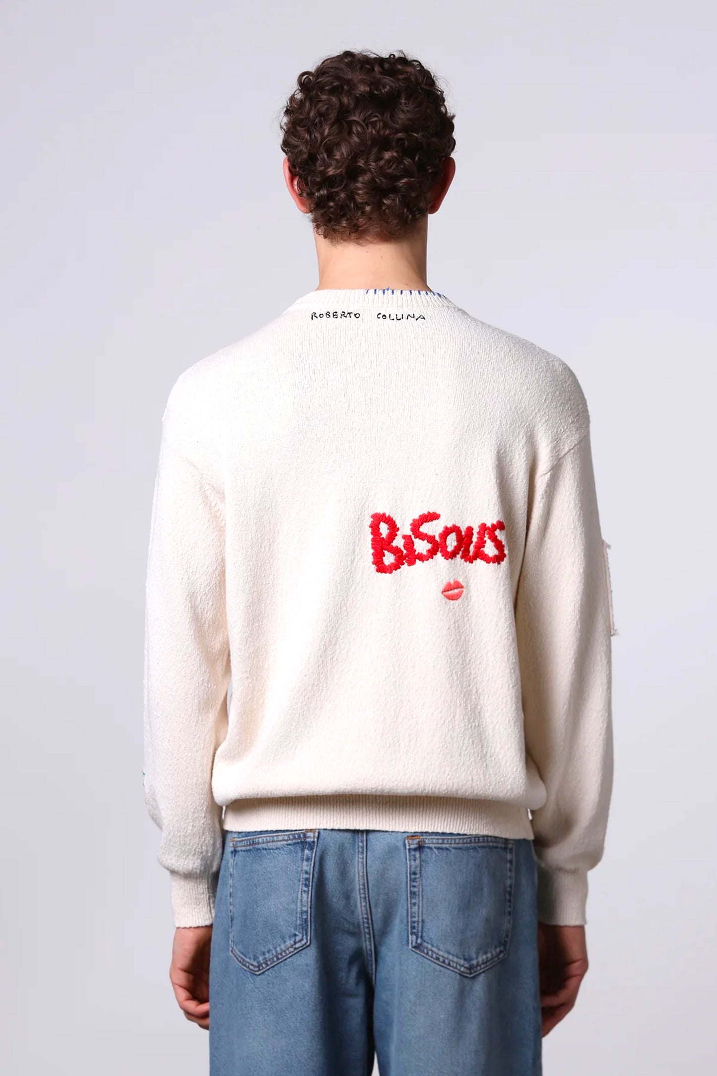 EMBROIDERED SWEATER Ecru