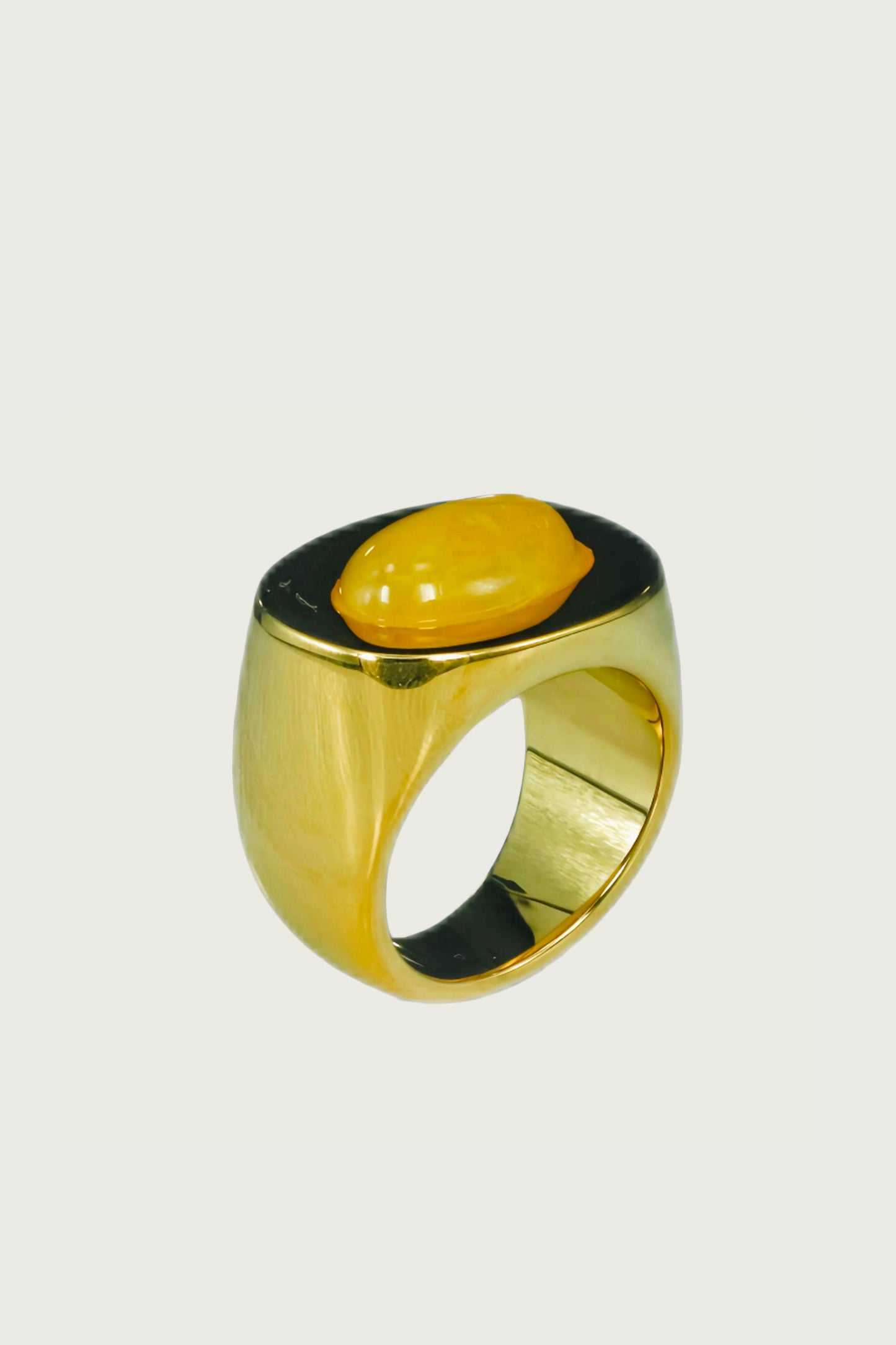 BAGUE UNO OR QUARTZ JAUNE