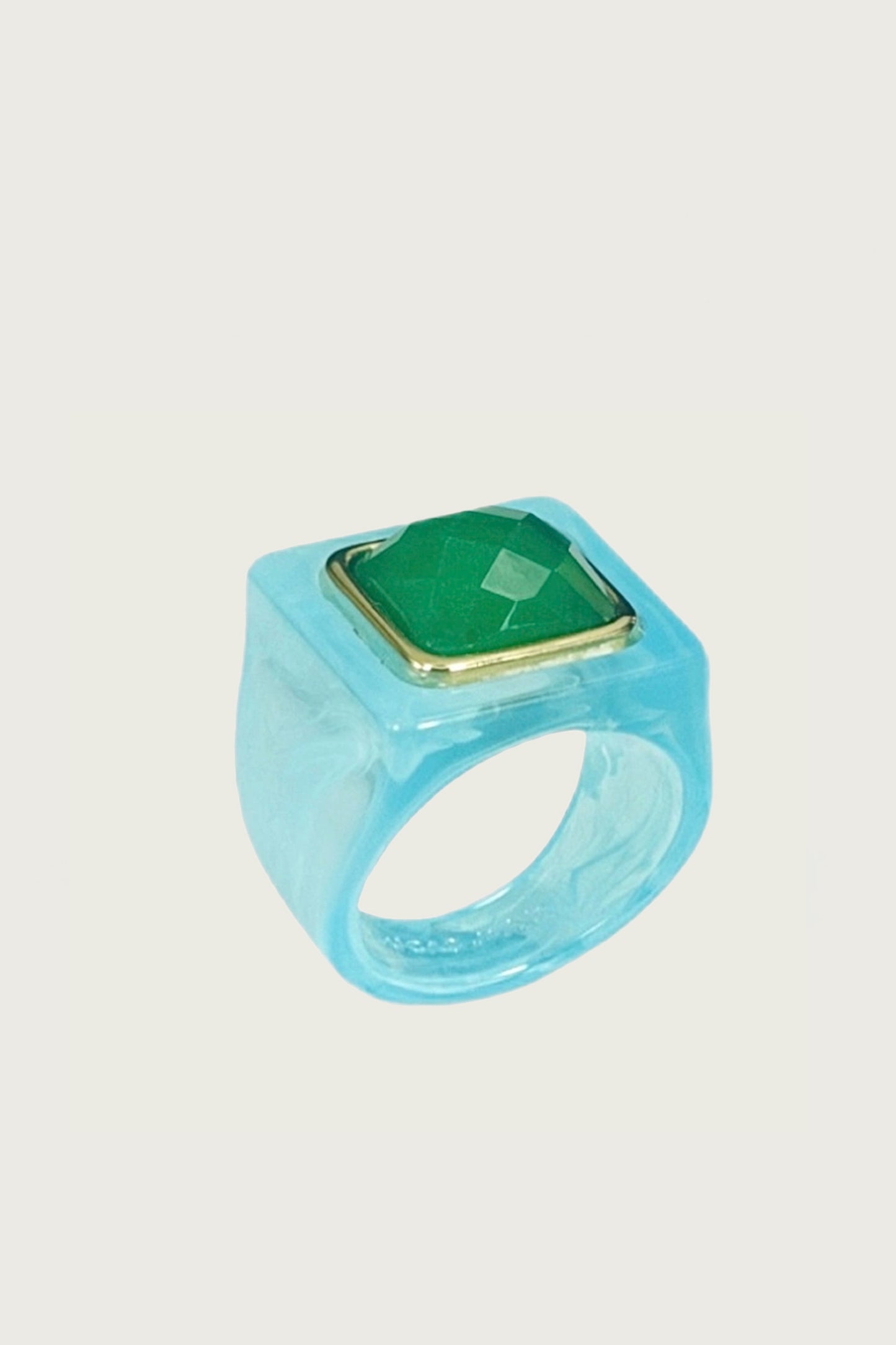 BAGUE UNO PISCINE VERT QUARTZ