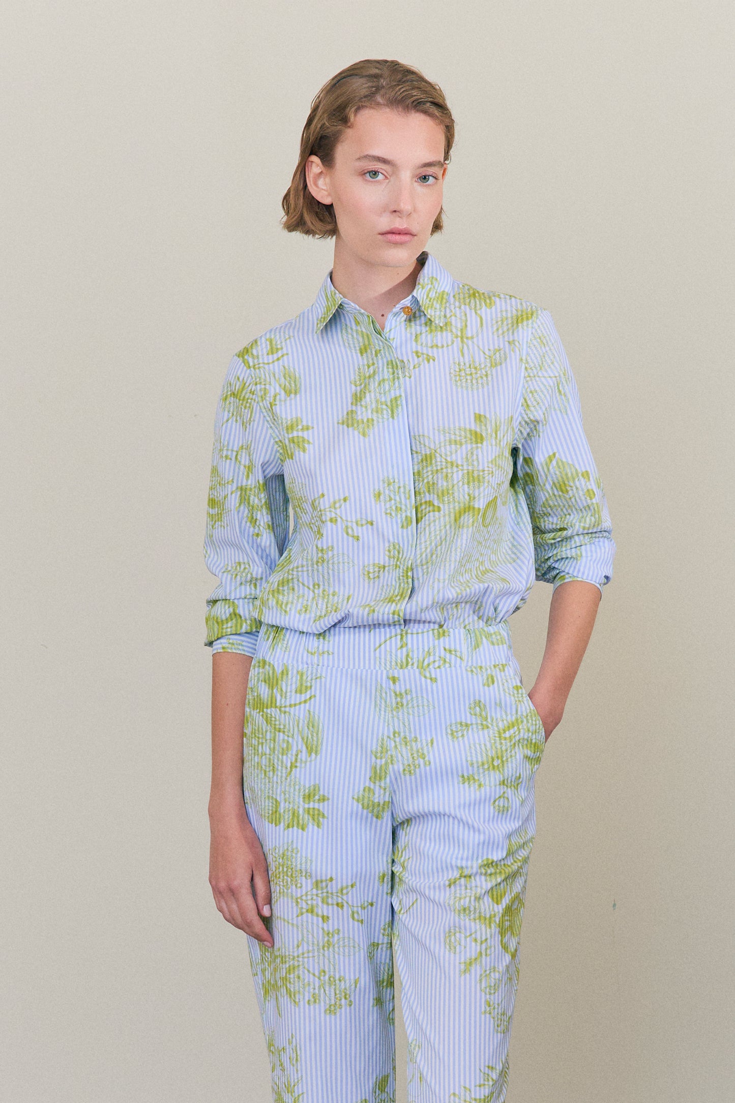 POPLIN TROUSERS YELLOW