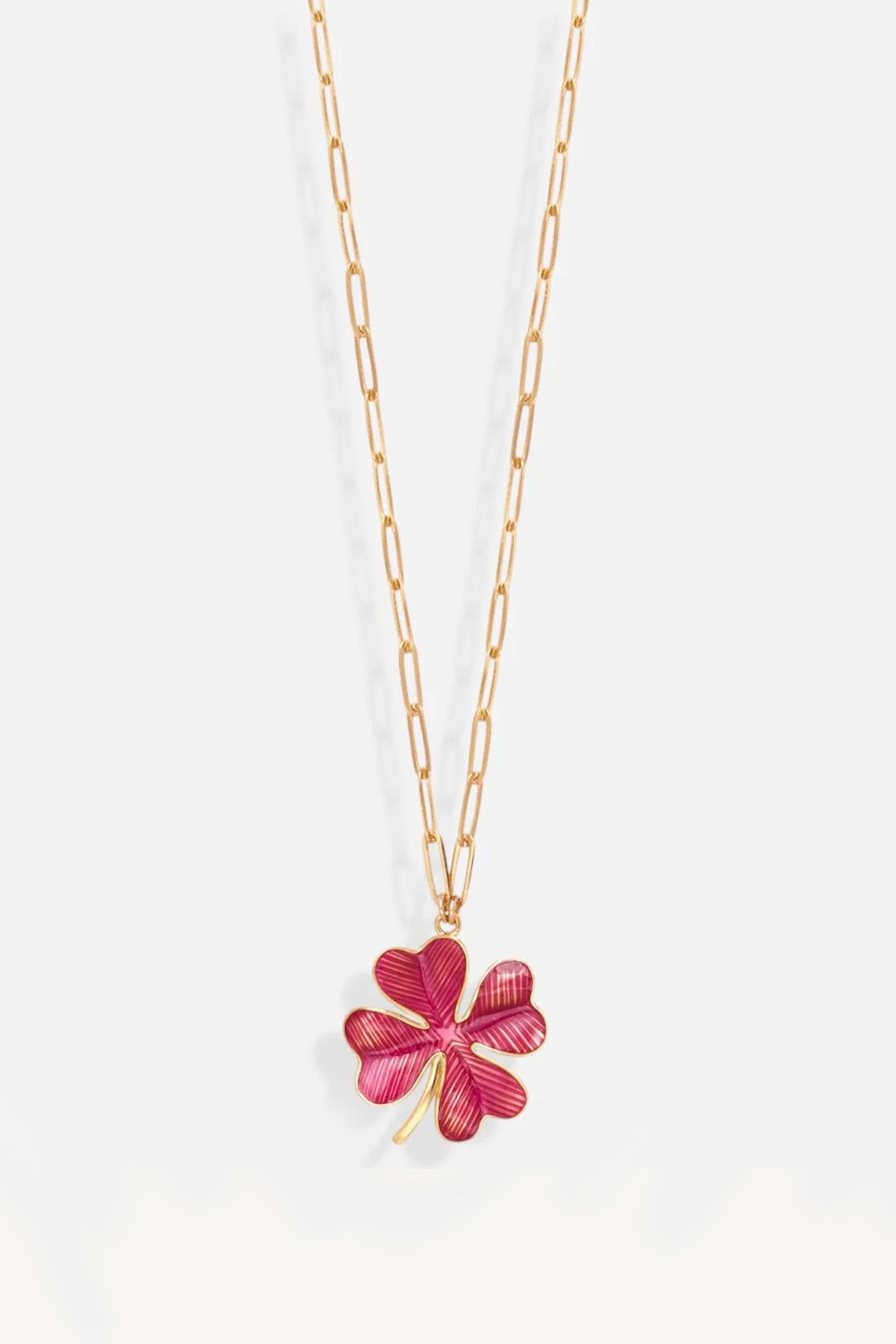 COLLIER TREFLE ROSE