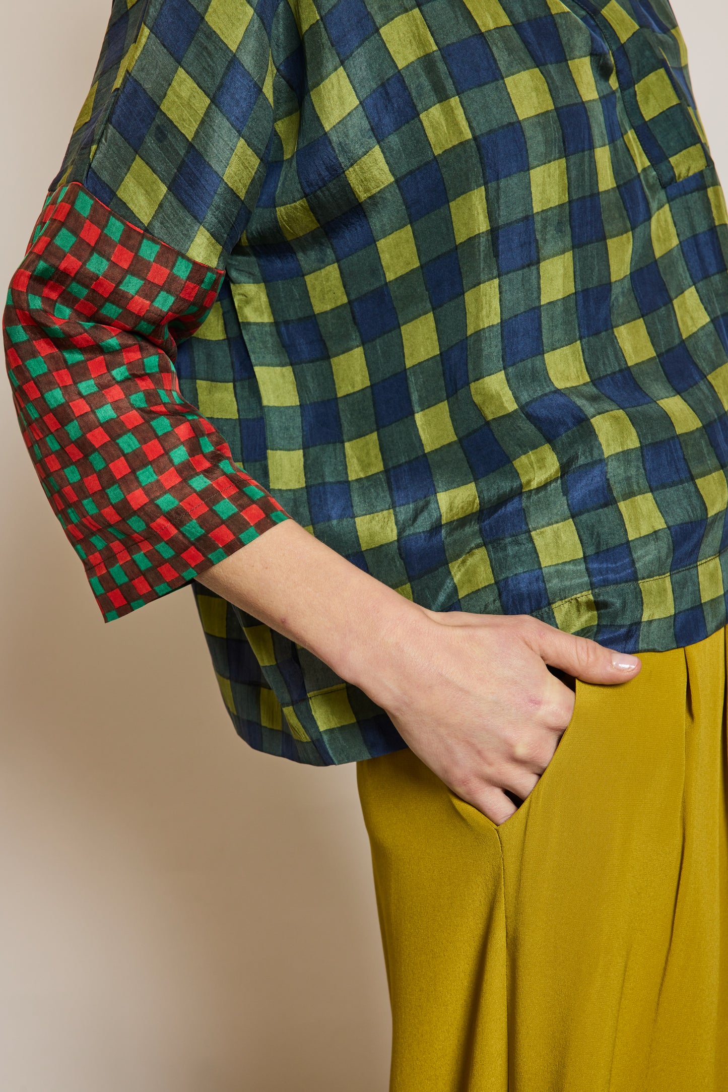 PANTALON EN SOIE CUMIN