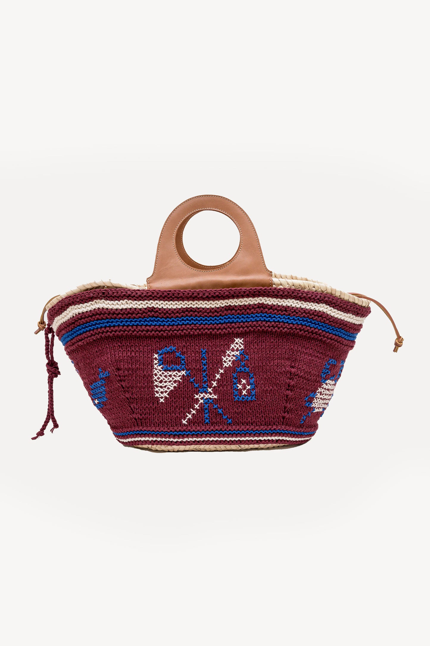 PANIER AVEC TRICOT BORDEAUX