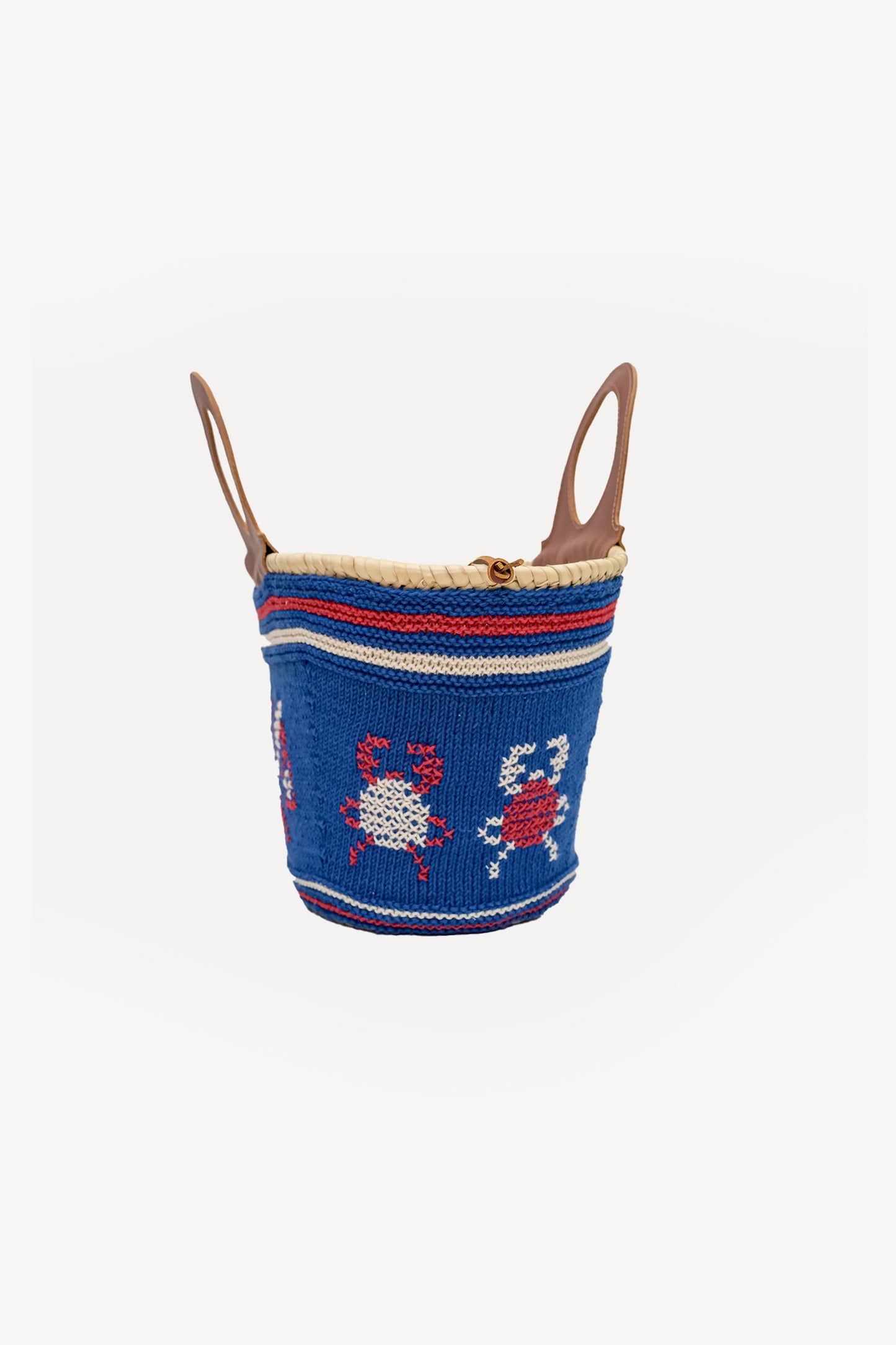 PANIER AVEC TRICOT BLEU ELECTRIQUE