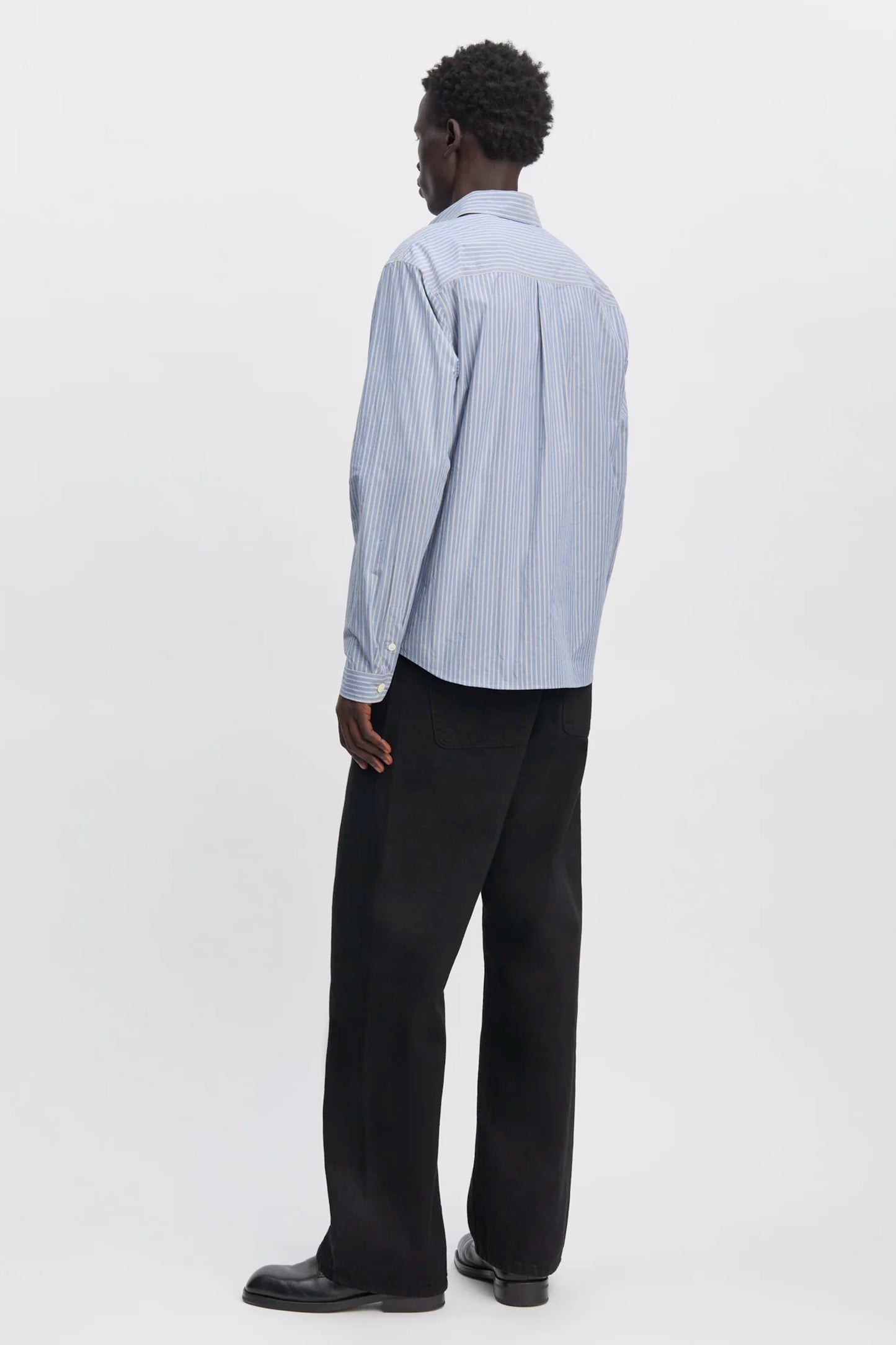 CHEMISE EN POPELINE BLEUE