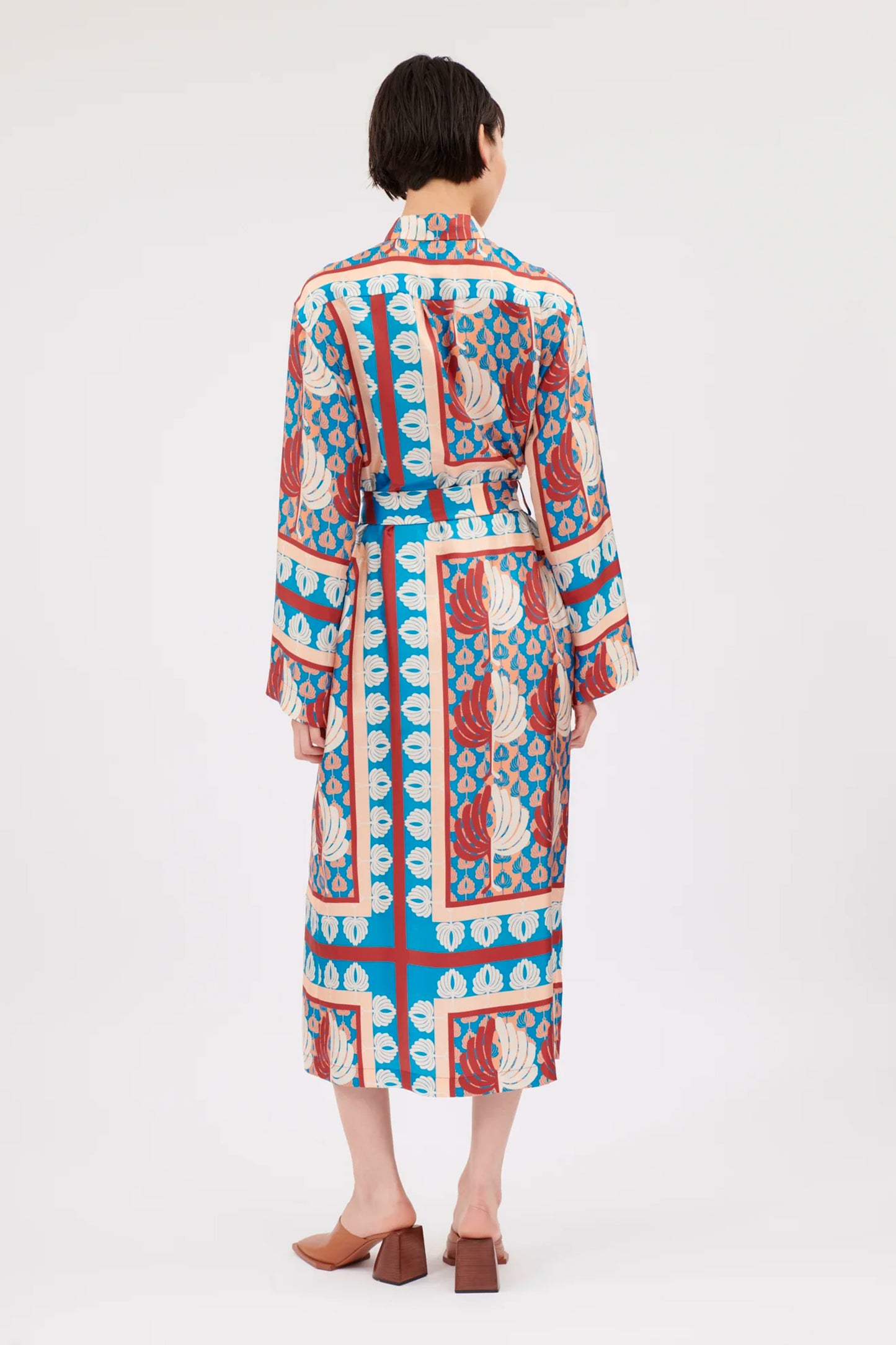 ROBE EN SOIE BORDEAUX