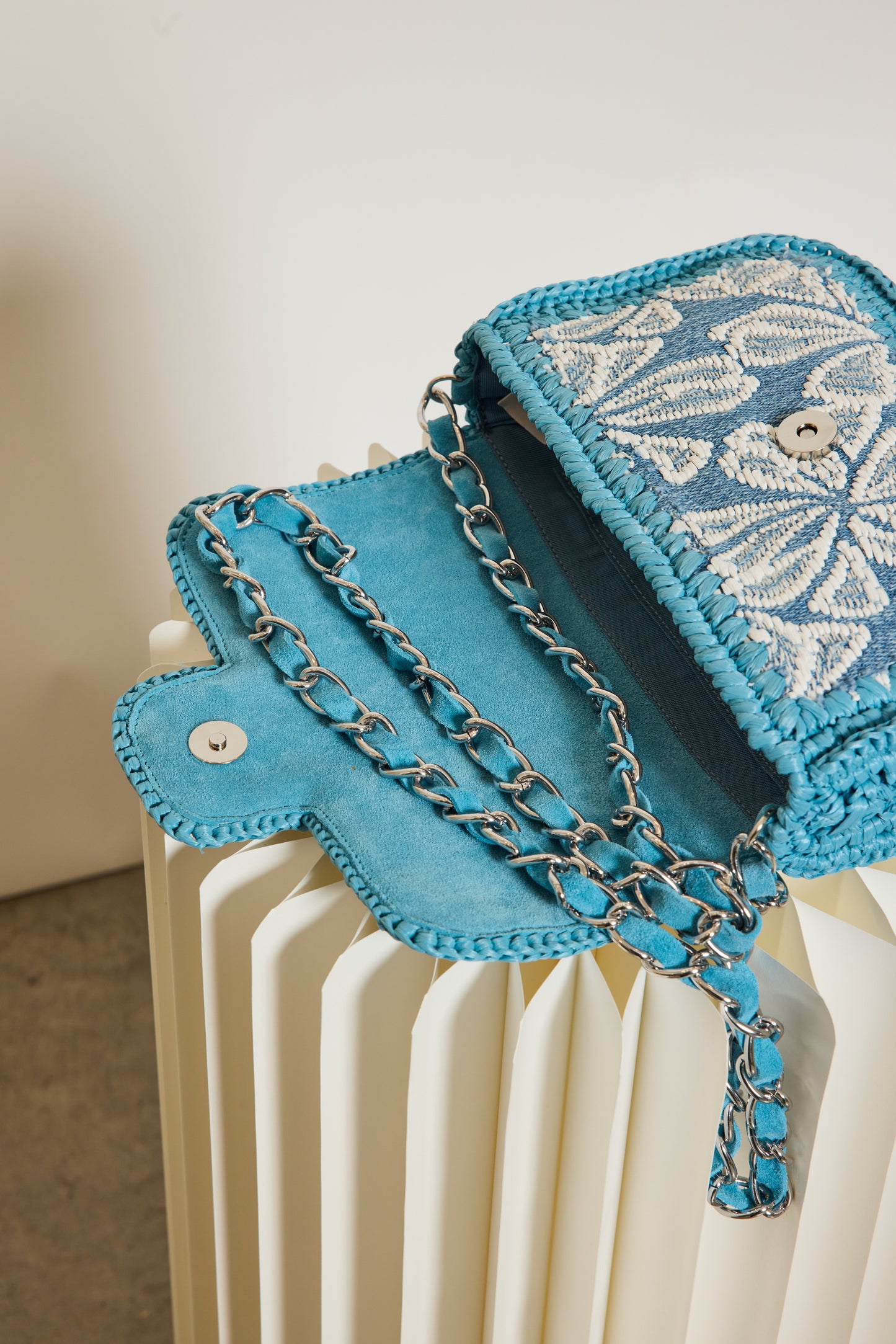 SAC FLEURS MOYEN BLANC