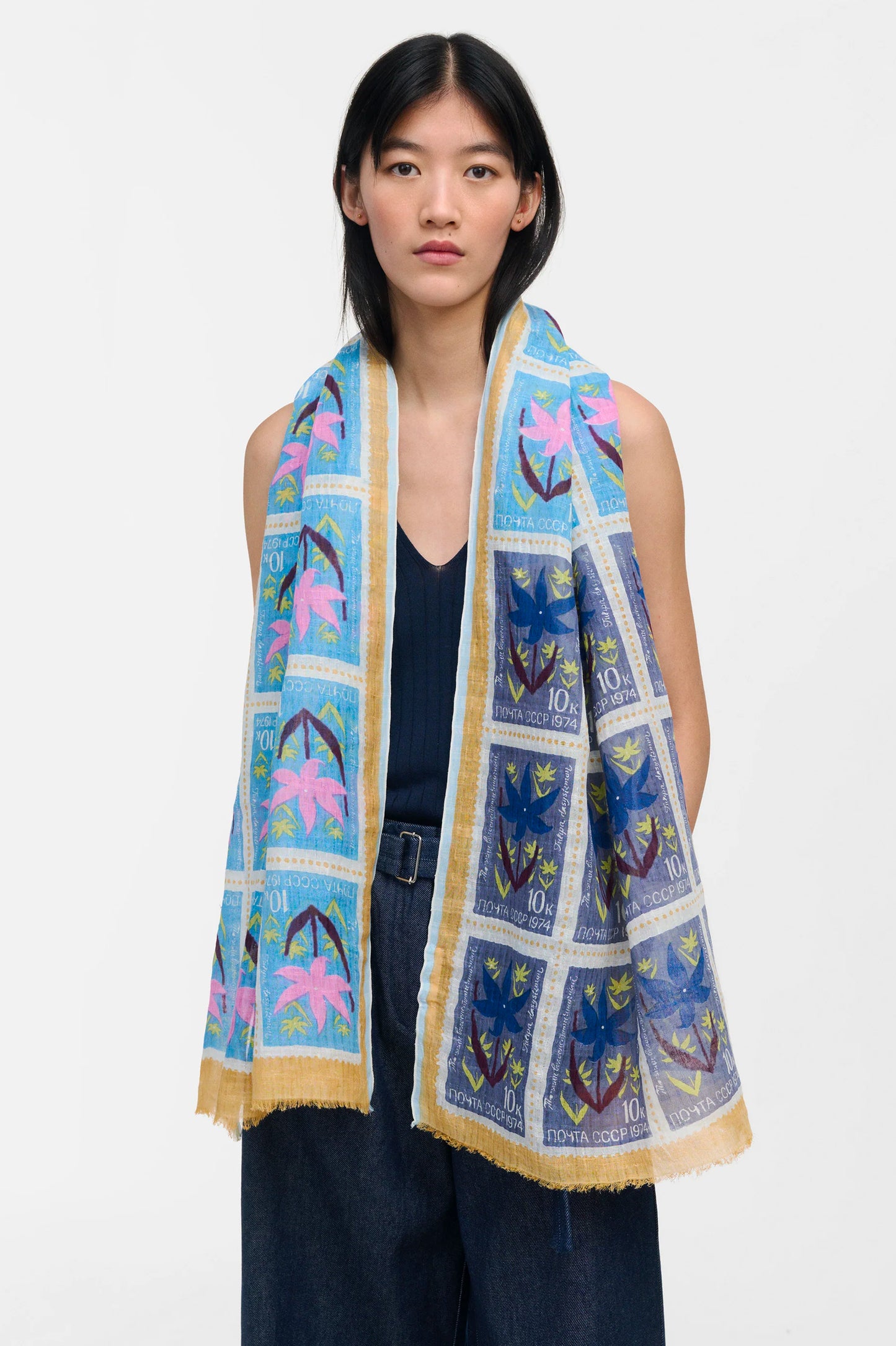 FOULARD HERBIER BLEU