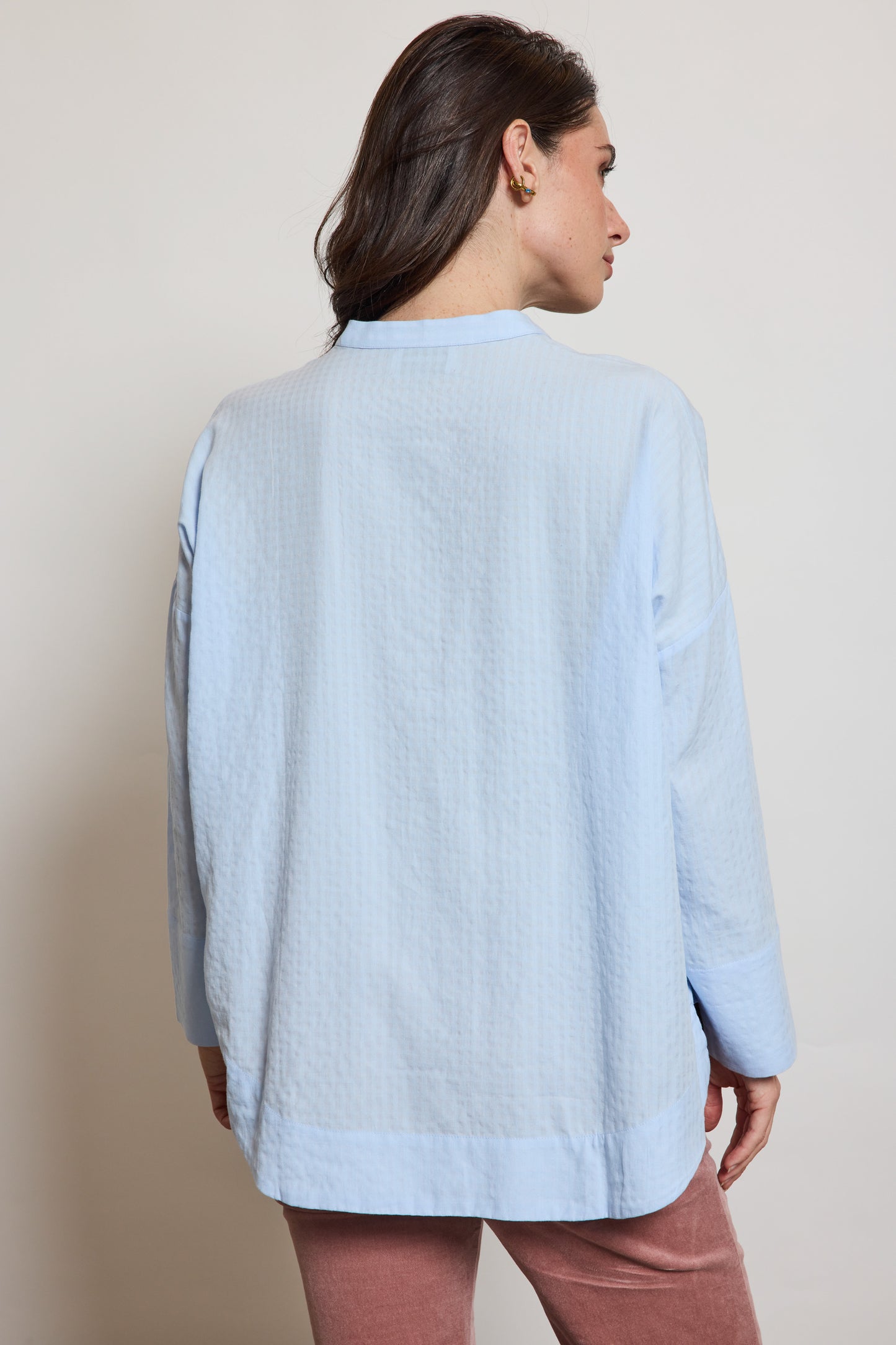 EMBROIDERED SHIRT SKY