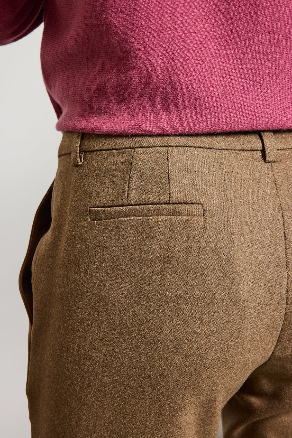 CASHMERE KICK-FLARED PANTS NUT