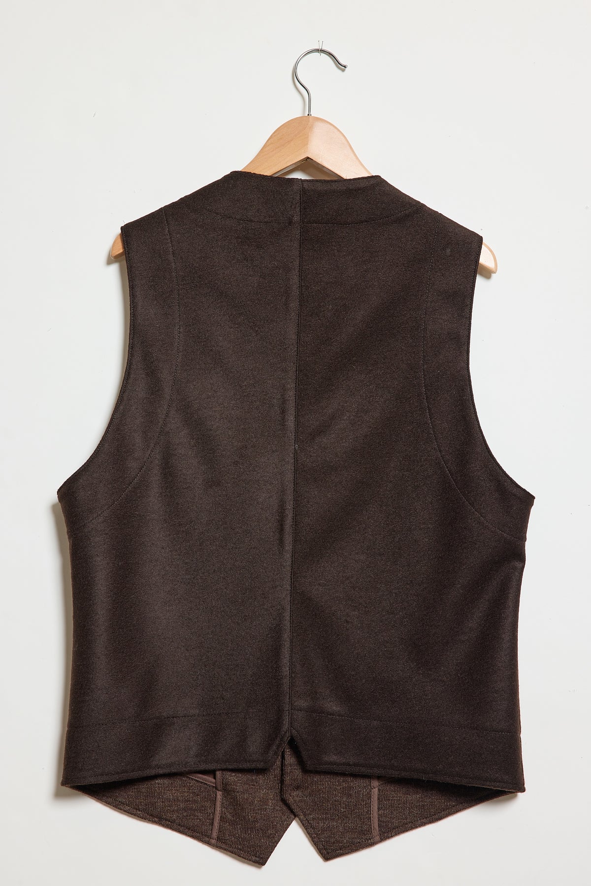 GILET EN MAILLE MERINOS CHOCOLAT