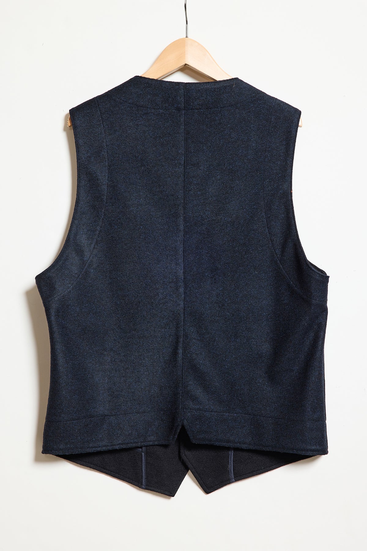 GILET EN MAILLE MERINOS MARINE
