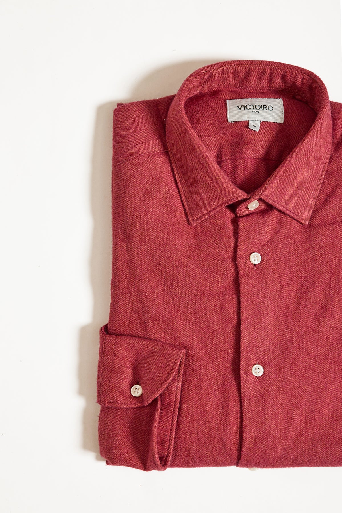 FLANNEL SEMI SLIM SHIRT CORAL