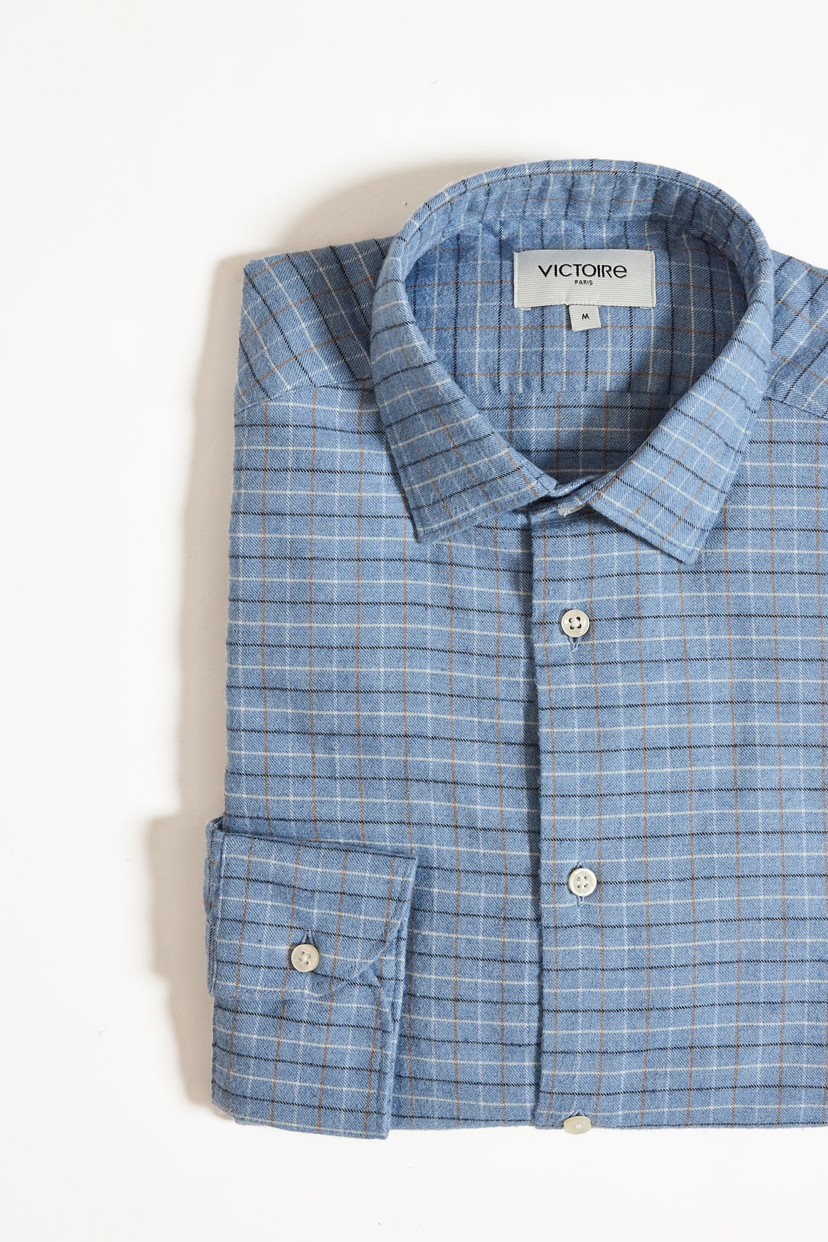CHEMISE AJUSTÉE CACHEMIRE TARTAN BLEU