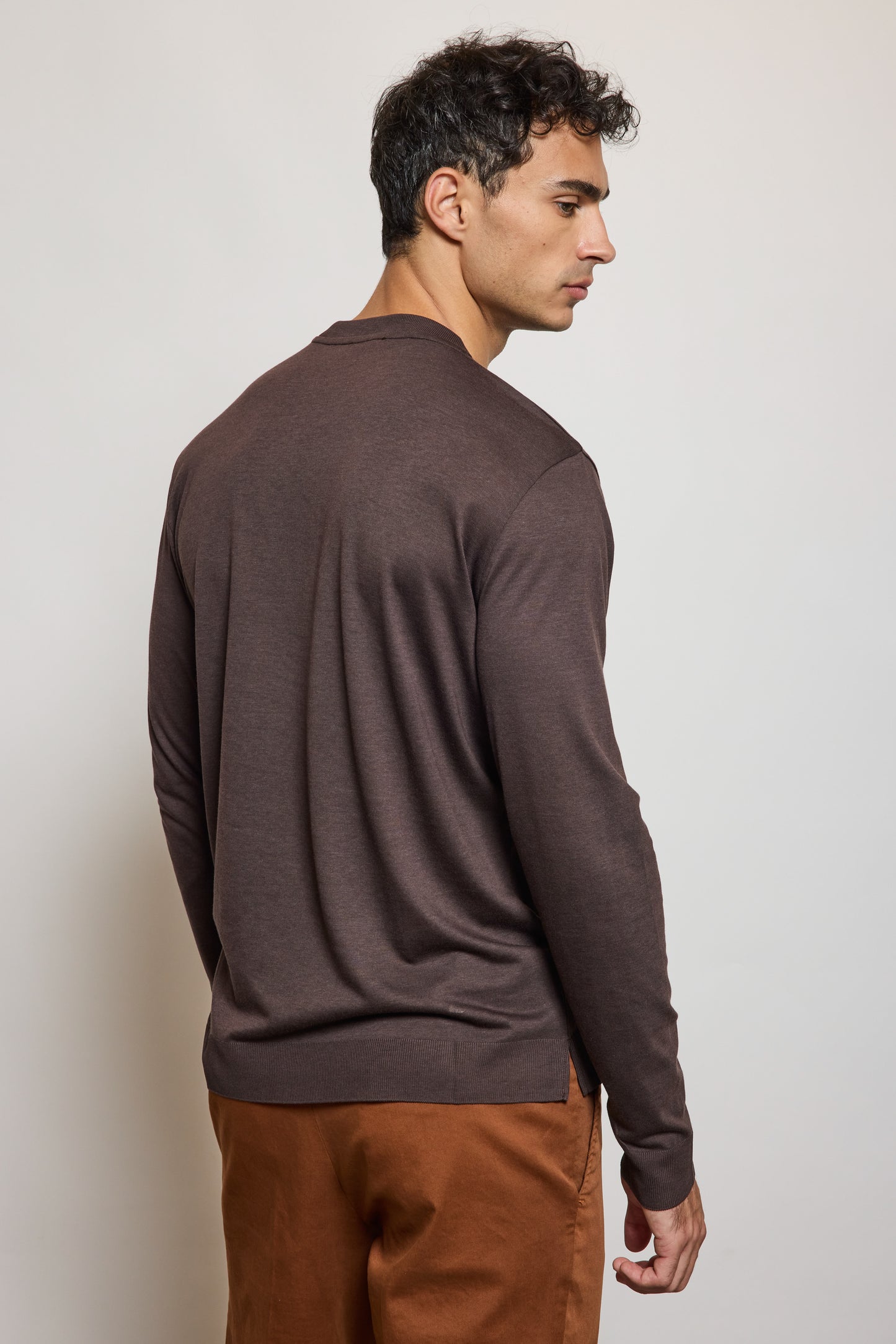 PULL LYOCELL CHOCOLAT