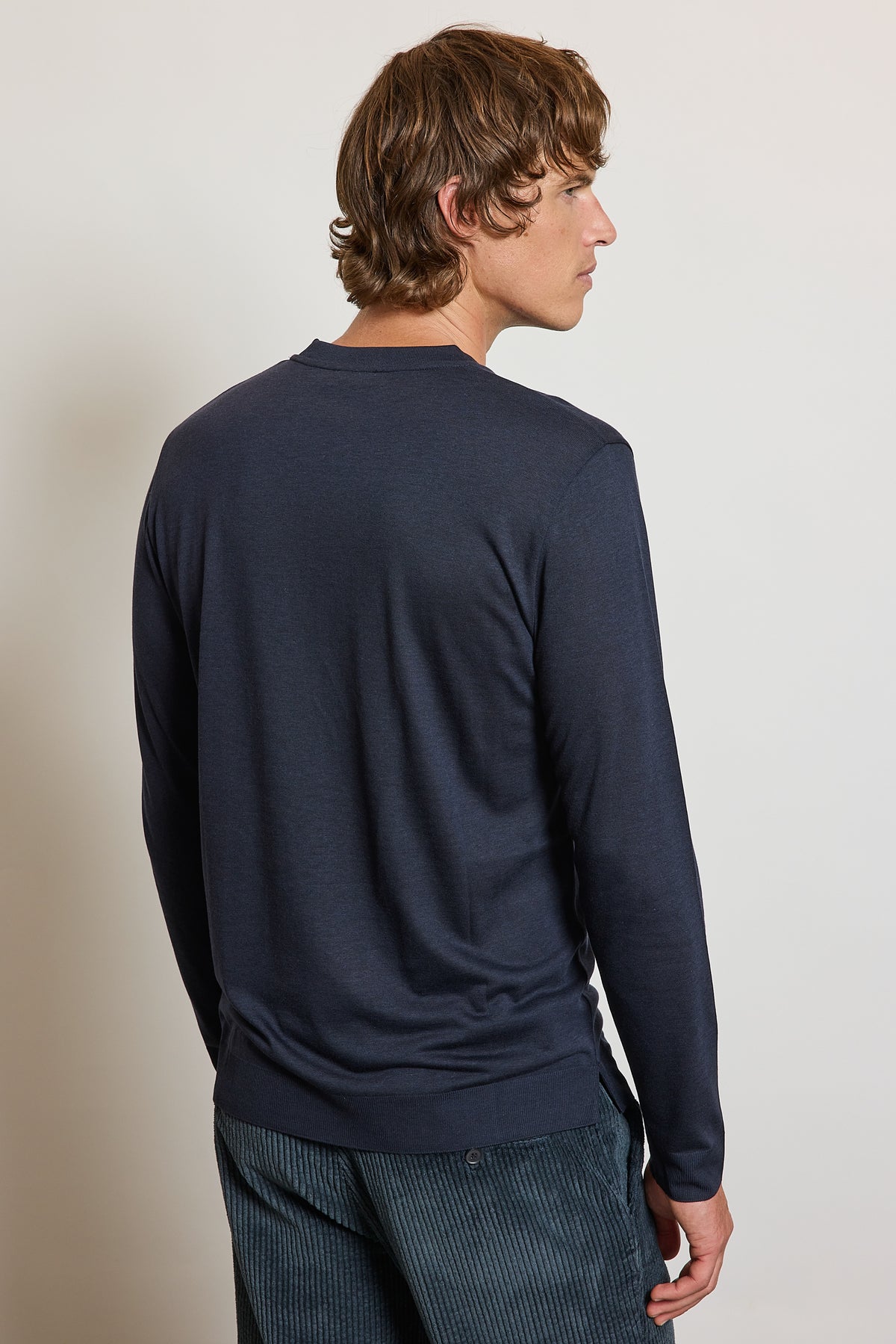 LYOCELL SWEATER NAVY