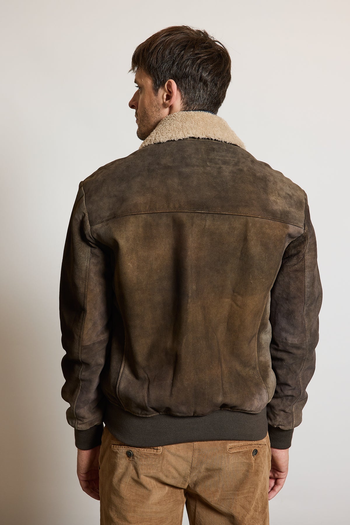 BLOUSON AVIATOR FOURRÉ TAUPE