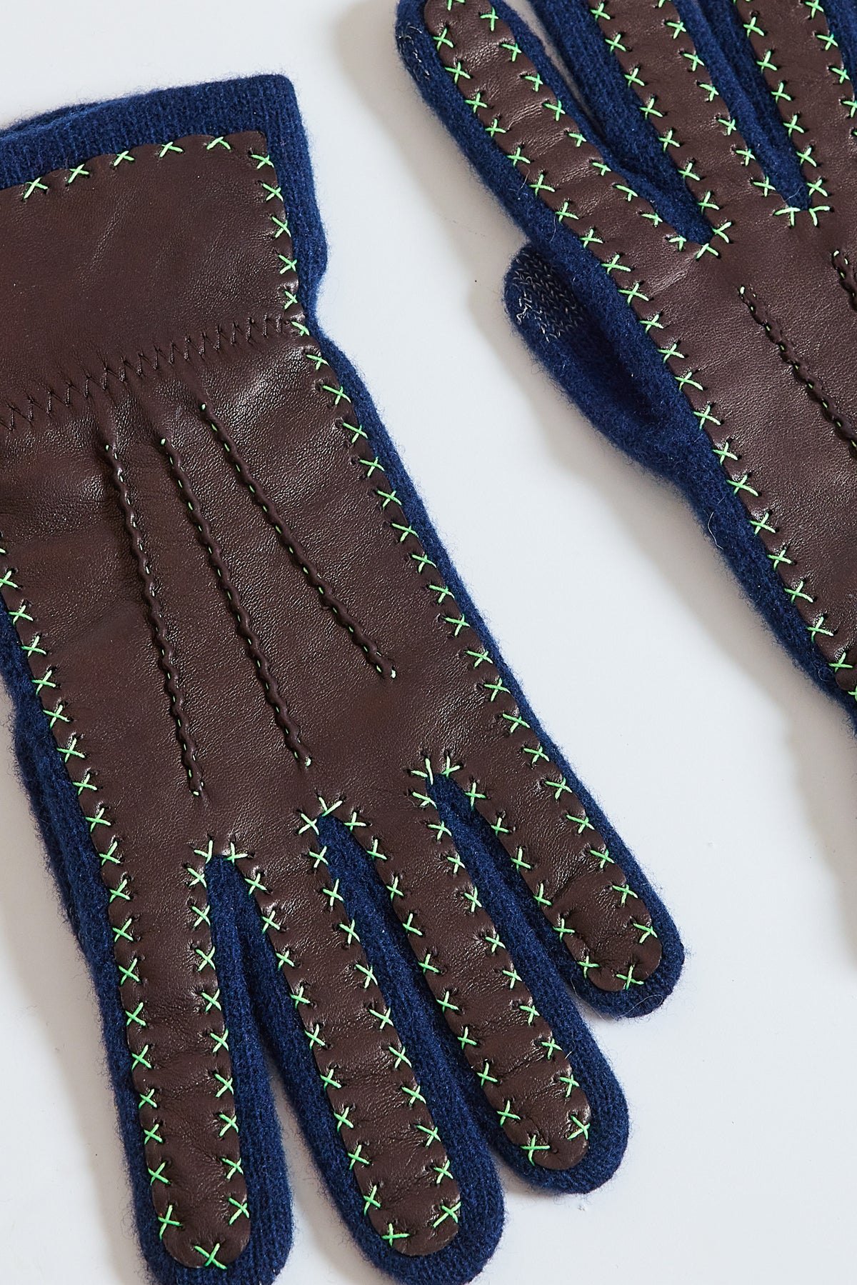 GANTS BI-MATIÈRE MARINE