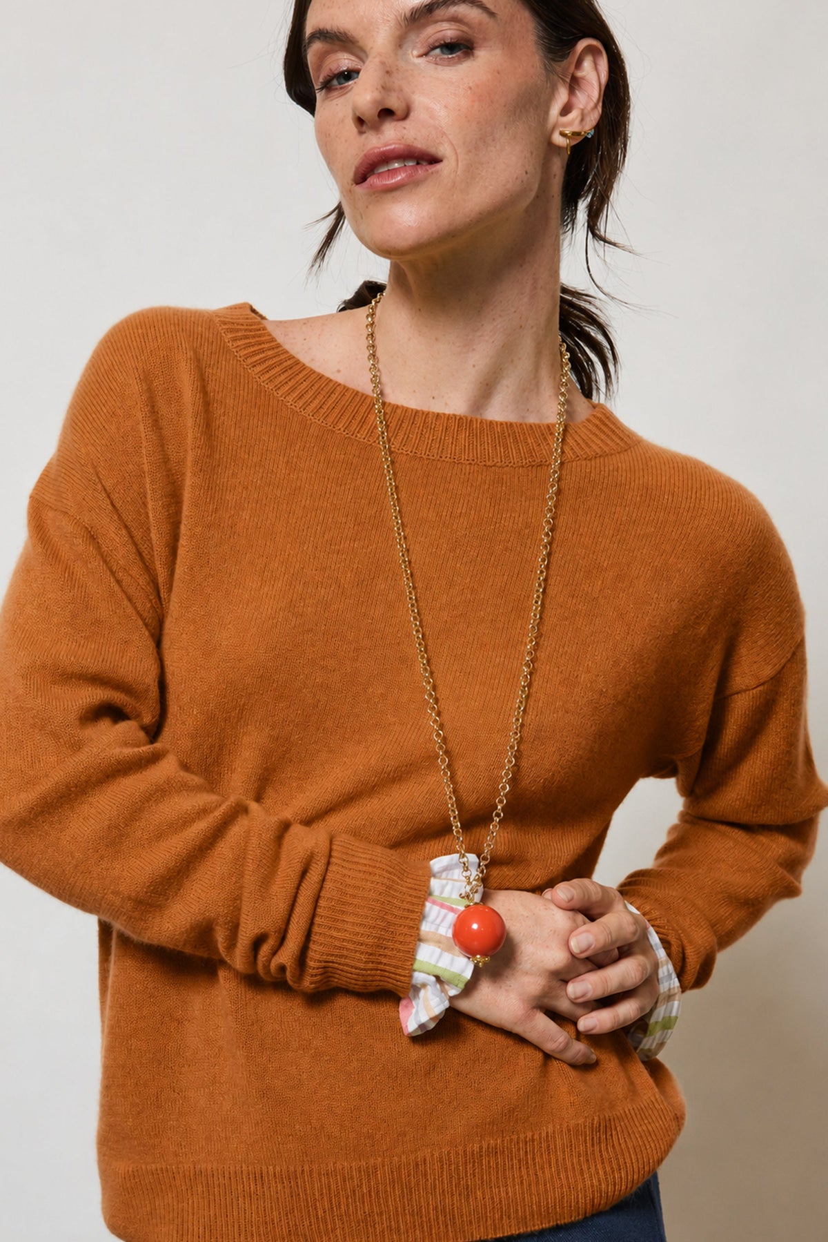 SWEATER COLLAR ROUND COPPER