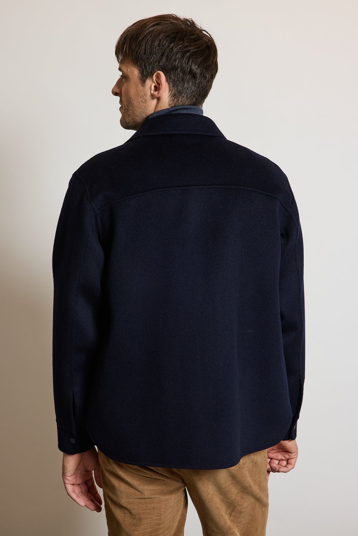 SURCHEMISE EN LAINE MARINE