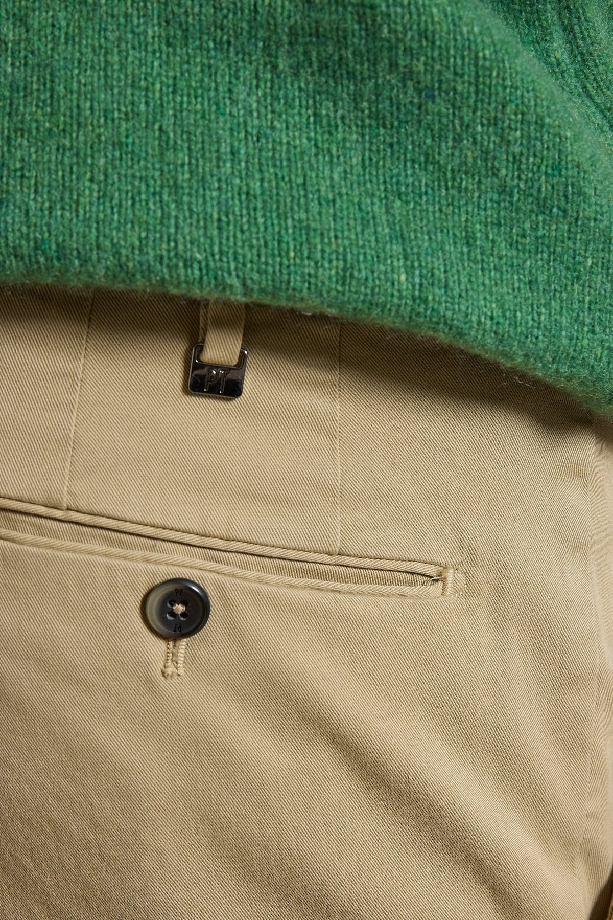 GABARDINE SLIM FIT PANTS BEIGE