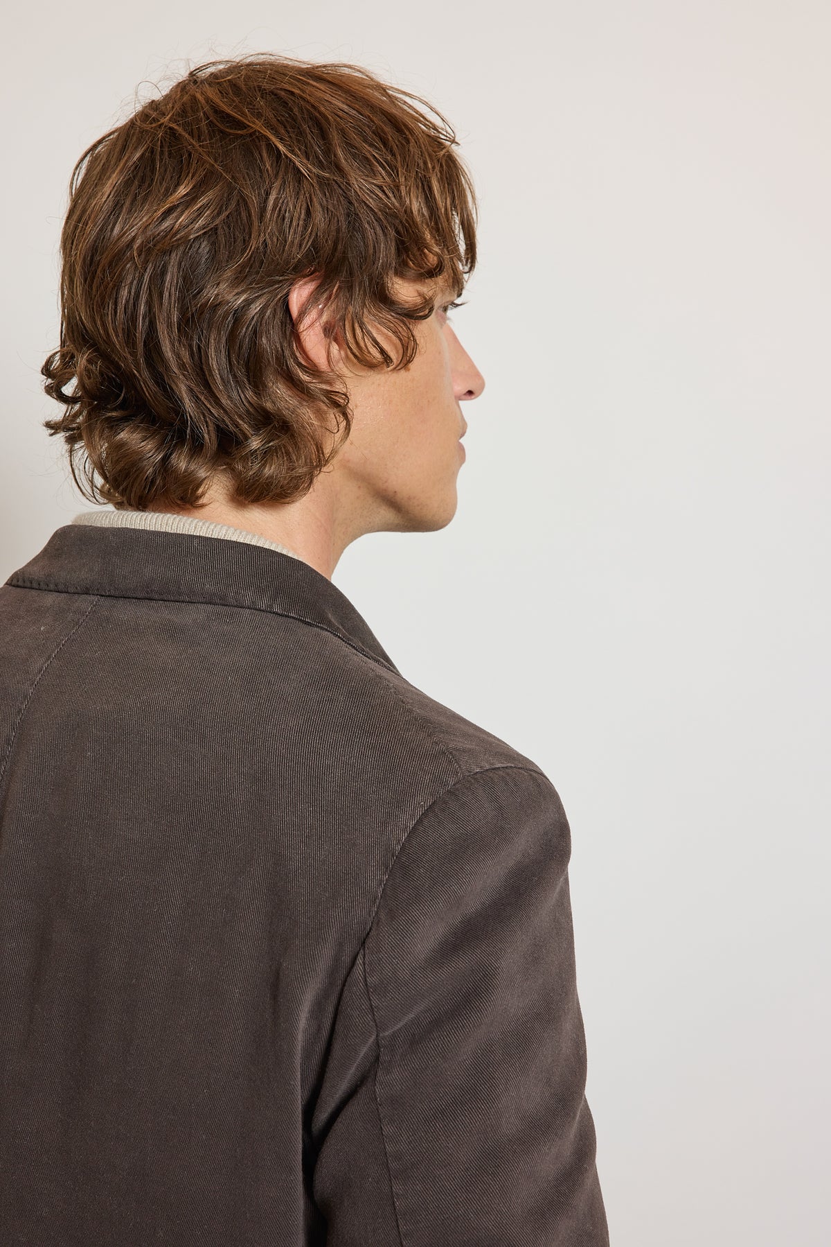 VESTE MOLESKINE EN CACHEMIRE CHOCOLAT