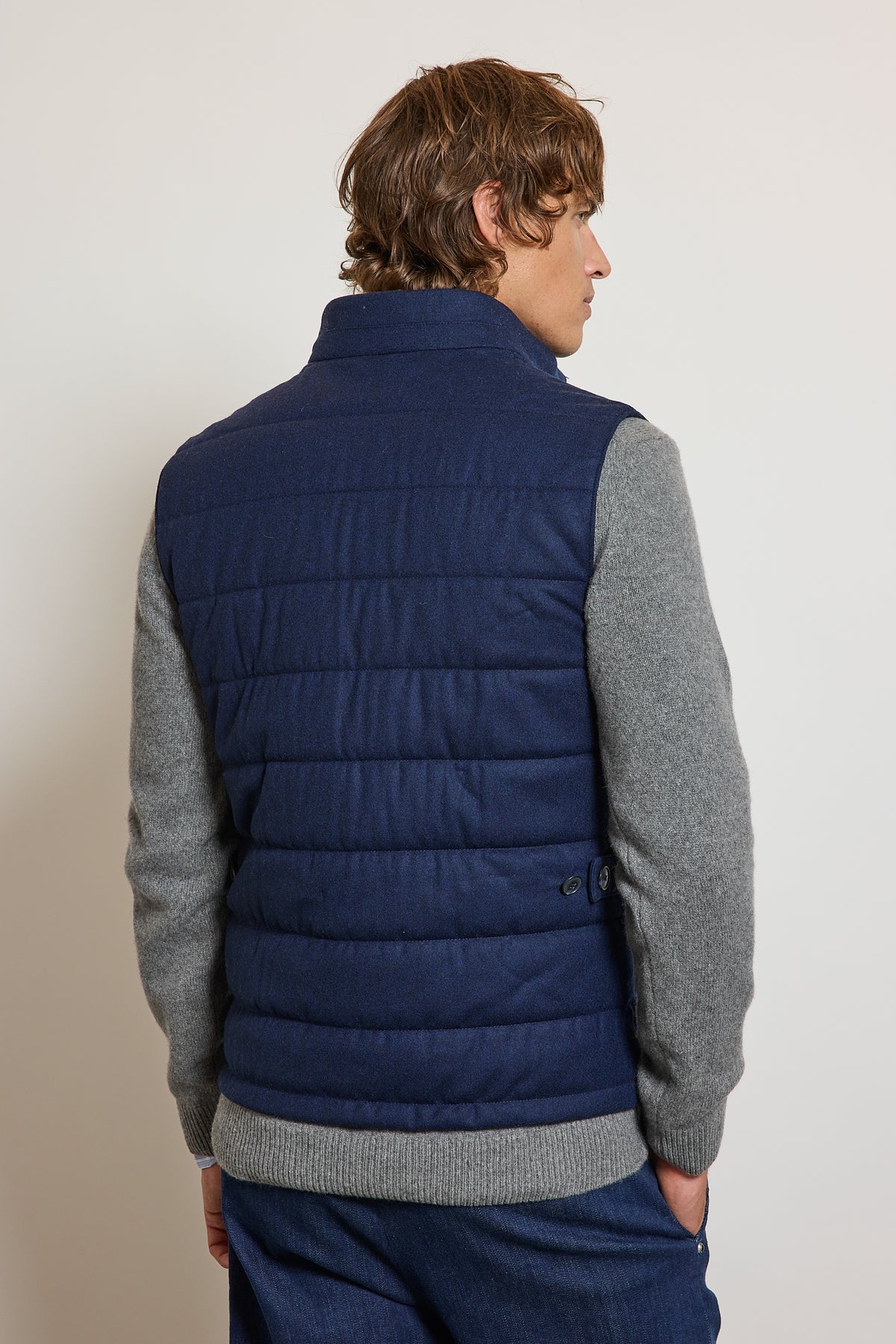 GILET EN LAINE MARINE