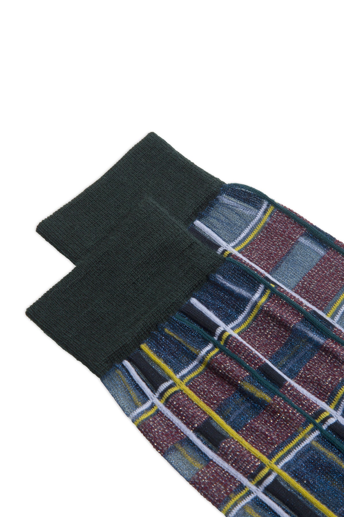 SHEER SOCKS CHECKS GREEN