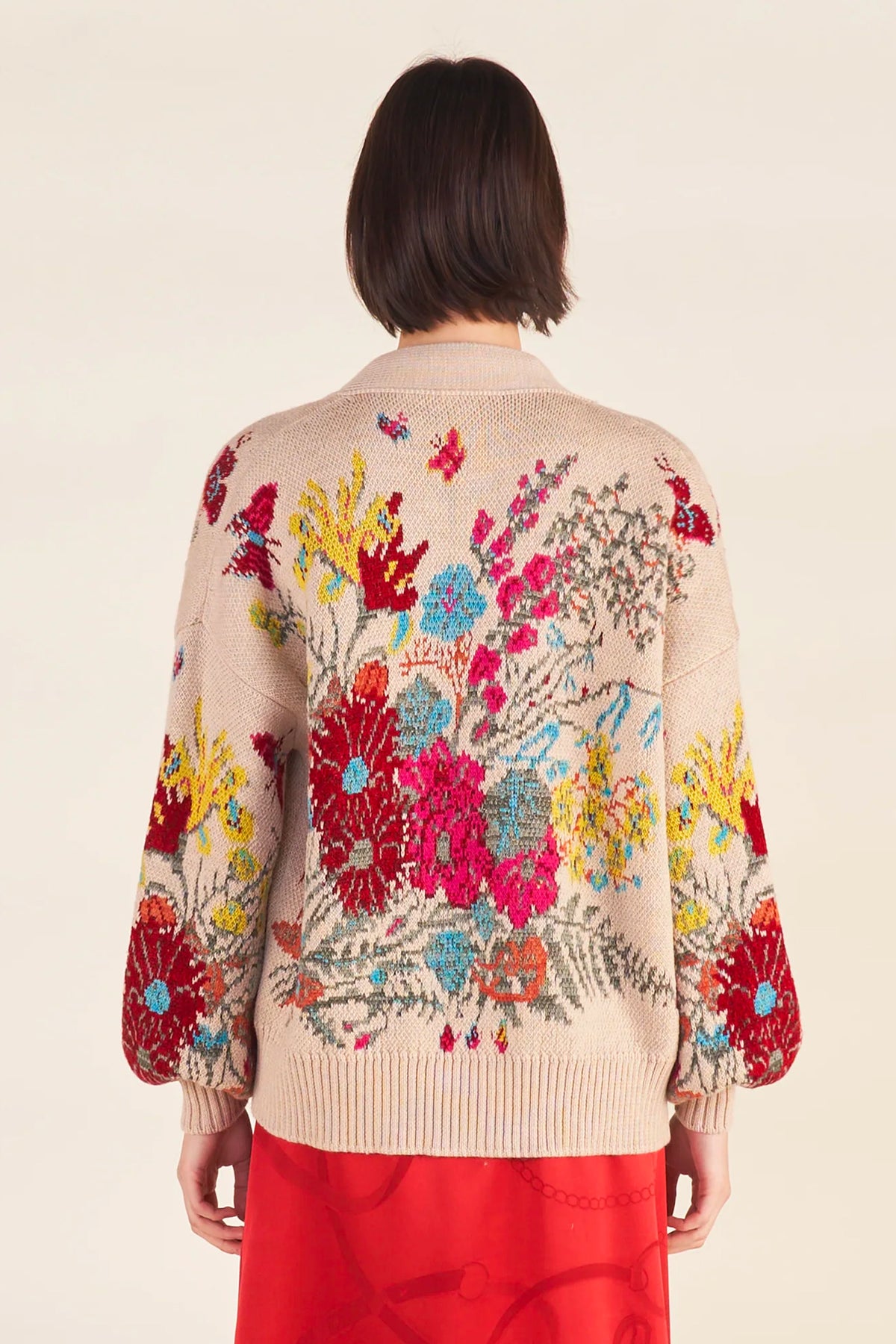 CARDIGAN JACQUARD BEIGE