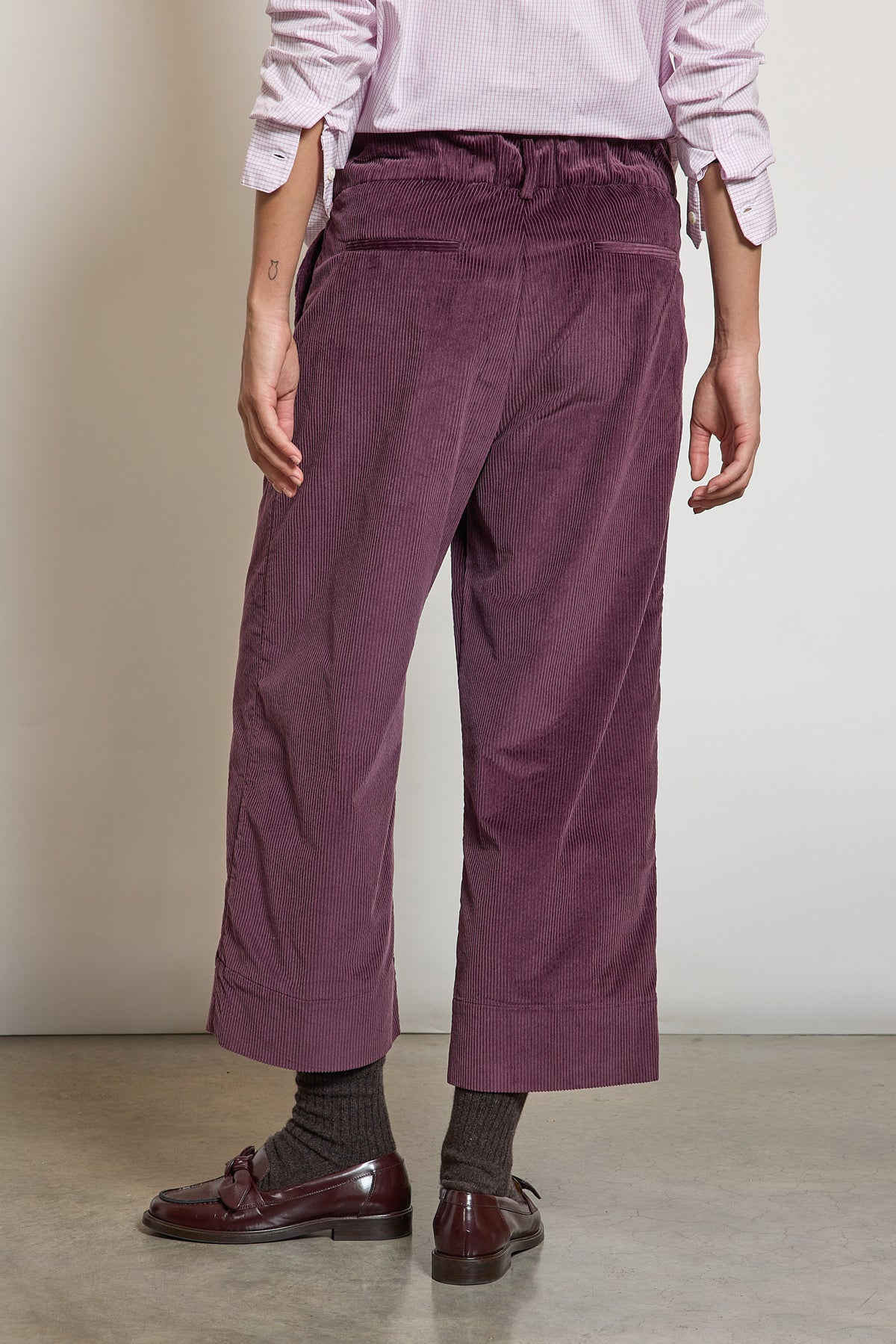 VELVET LARGE PANTS PURPLE
