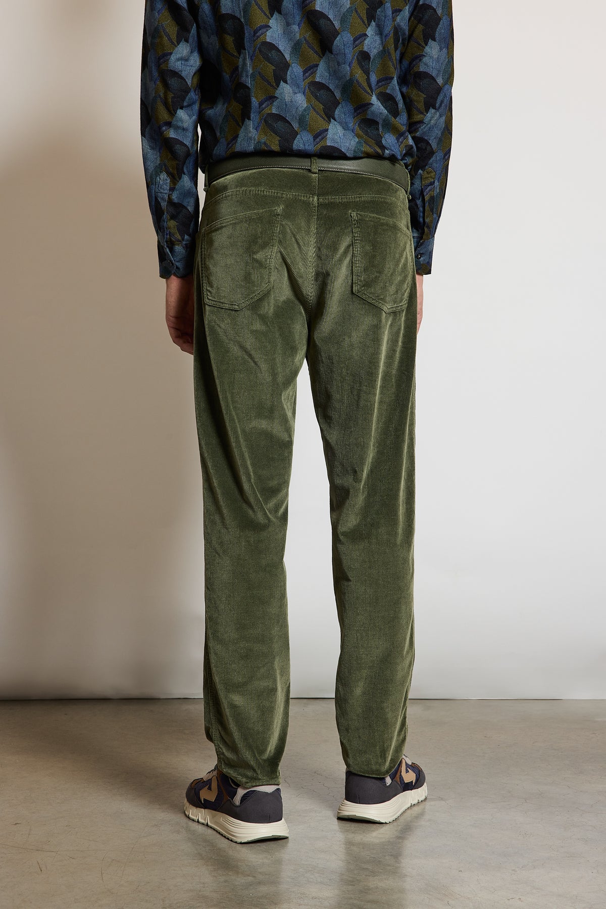 PANTALON VELOURS VERT ANGLAIS