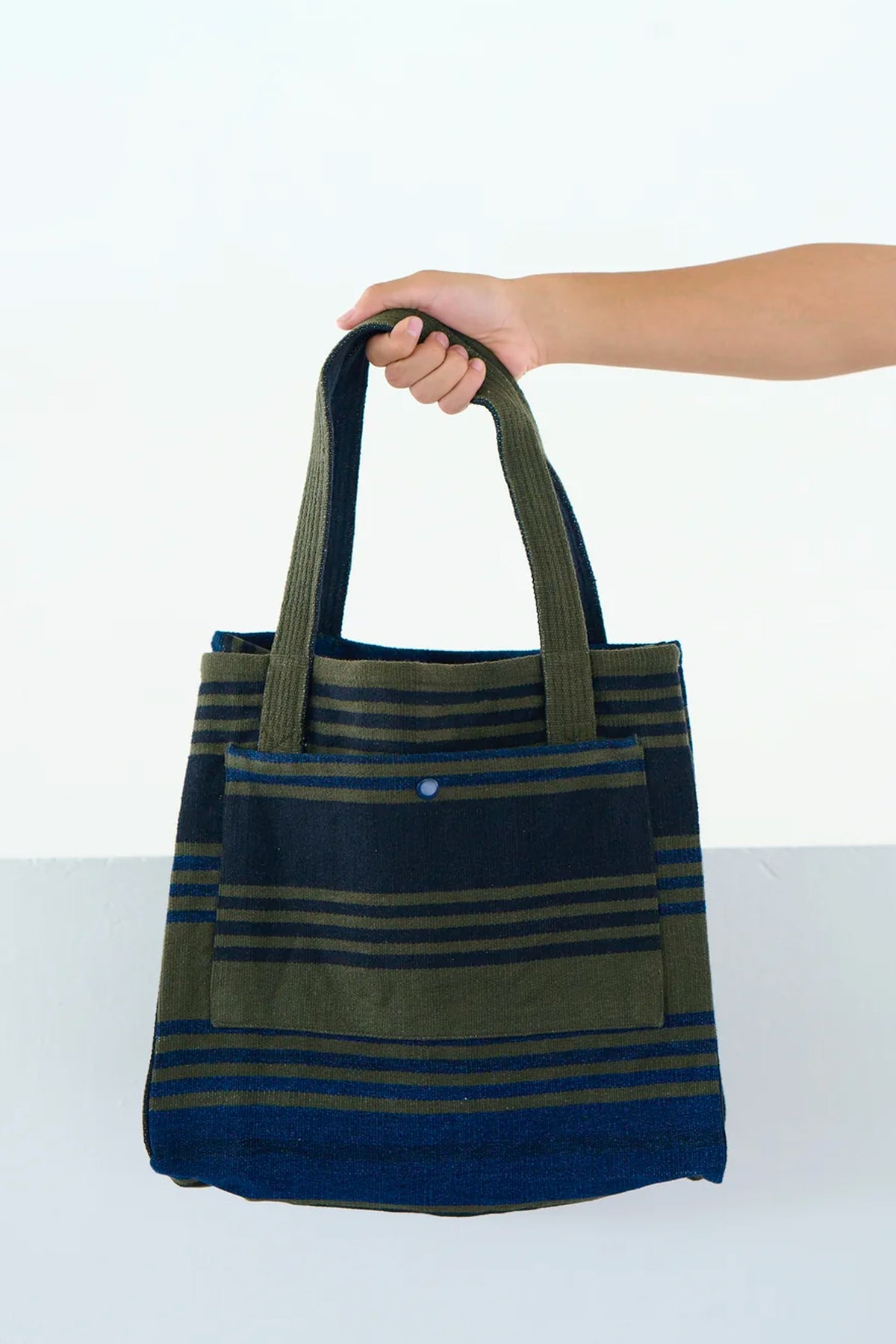 SAC À RAYURES KAKI