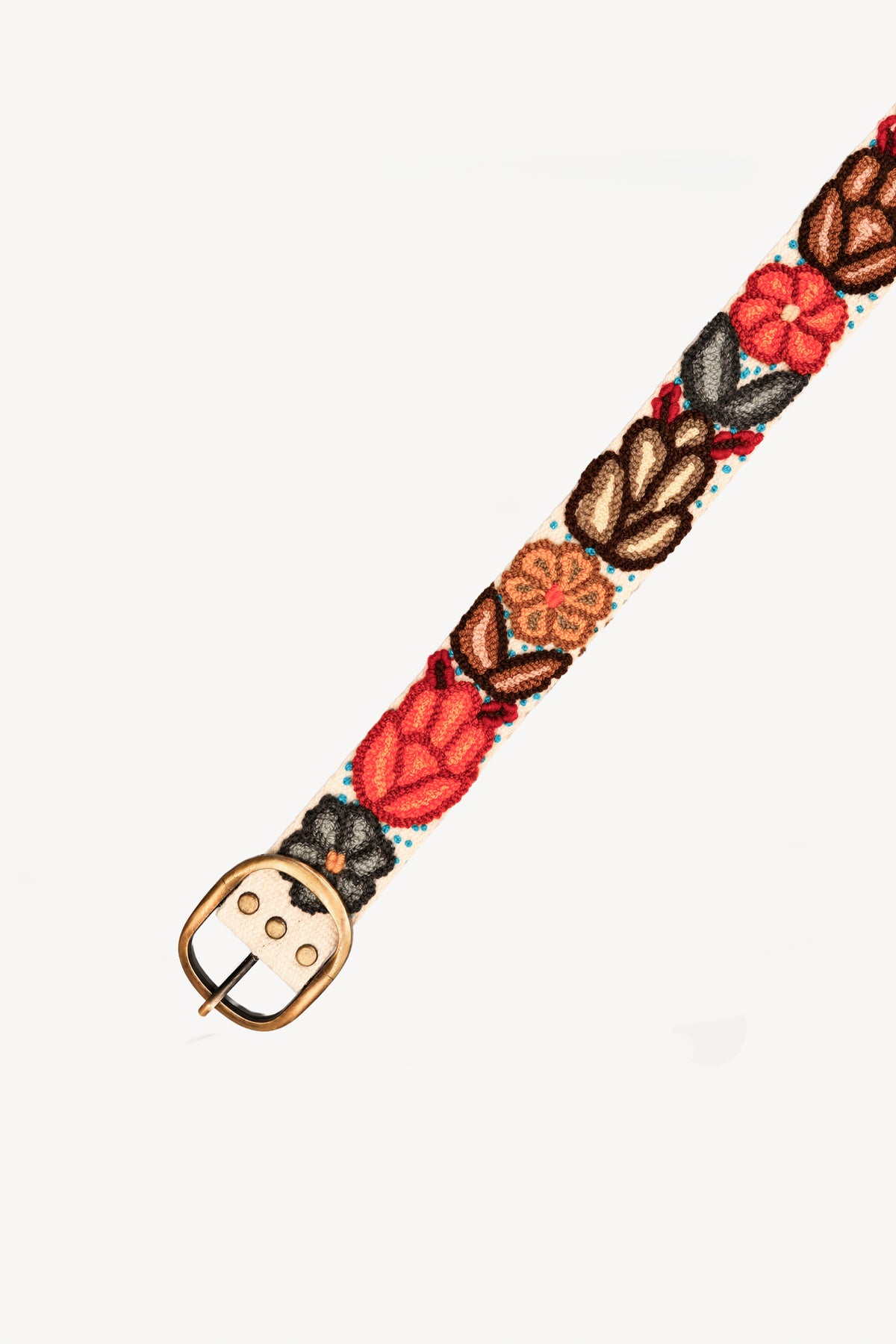 EMBROIDERED BELT CAMEL