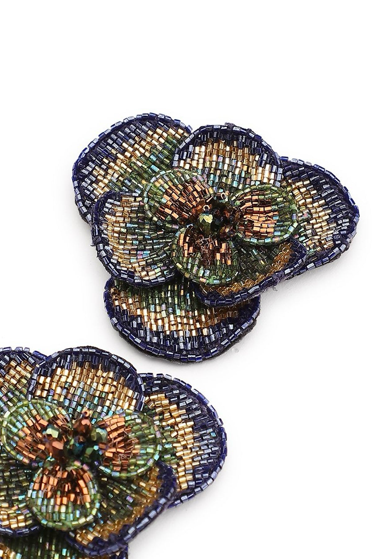 CAMELIA EARINGS NAVY