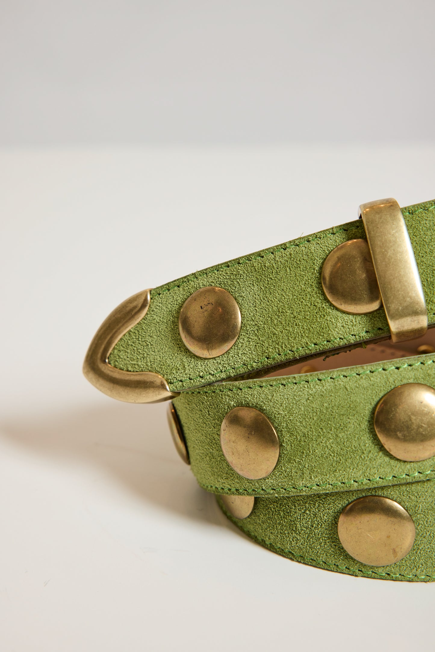 CEINTURE EN DAIM VERT